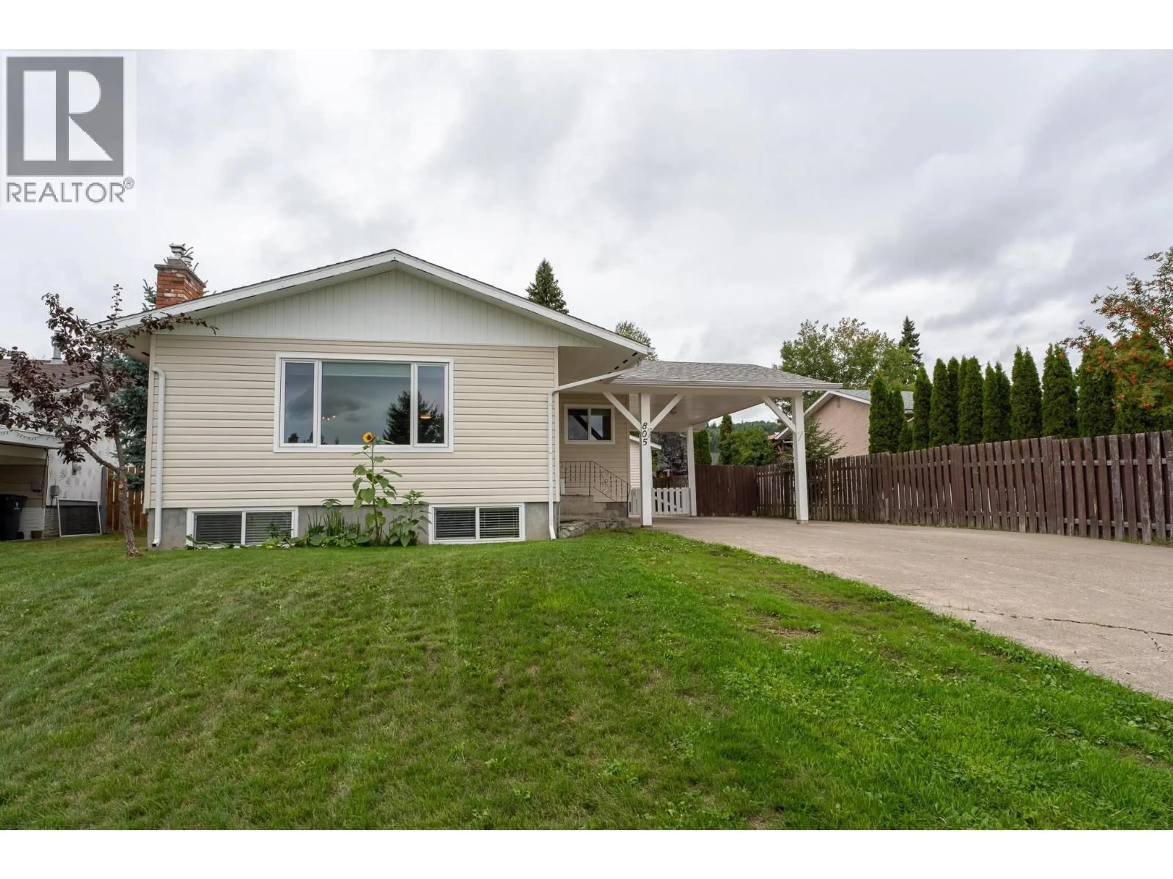 Home with vinyl exterior material, street for 805 FAULKNER CRESCENT, Prince George British Columbia V2M5E1