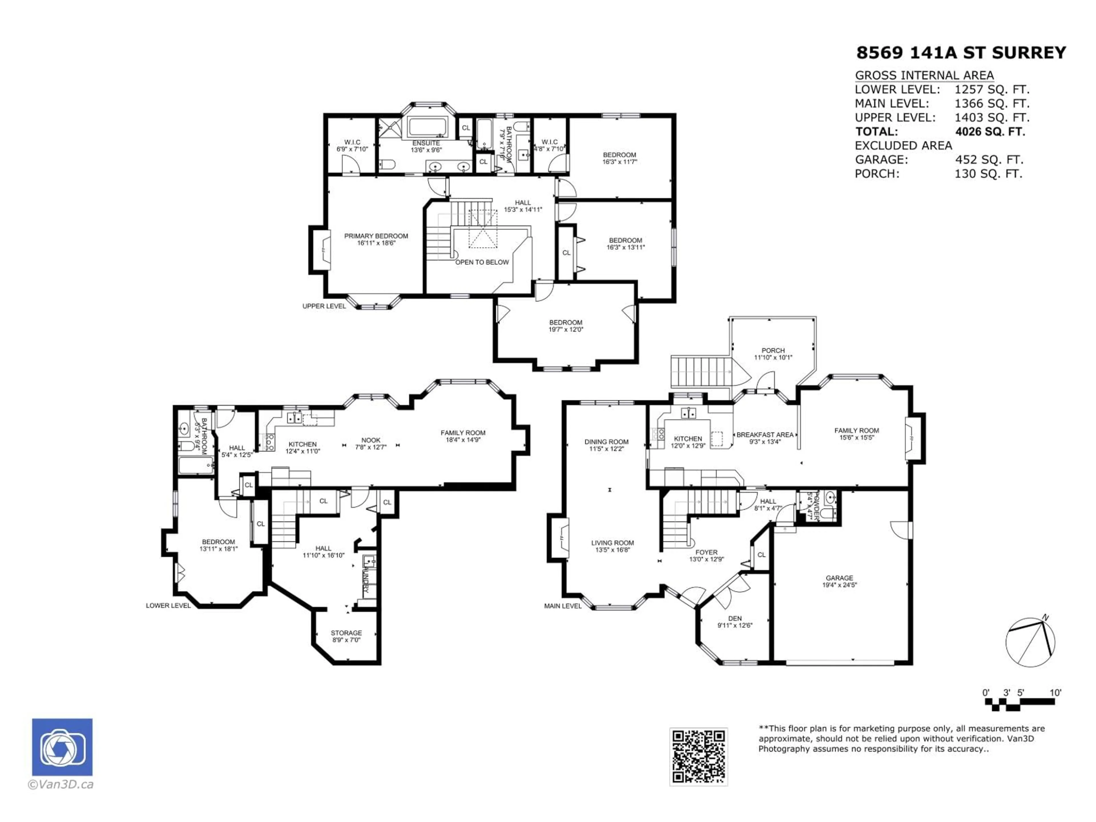 Floor plan for 8569 141A STREET, Surrey British Columbia V3W0S3