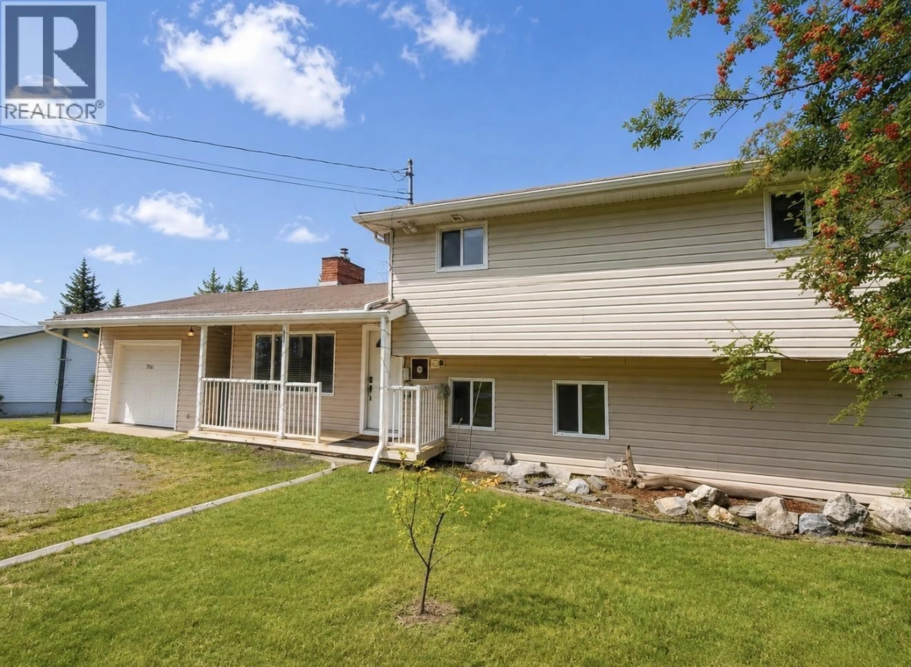 Home with vinyl exterior material, street for 7761 THOMPSON DRIVE, Prince George British Columbia V2N5N5