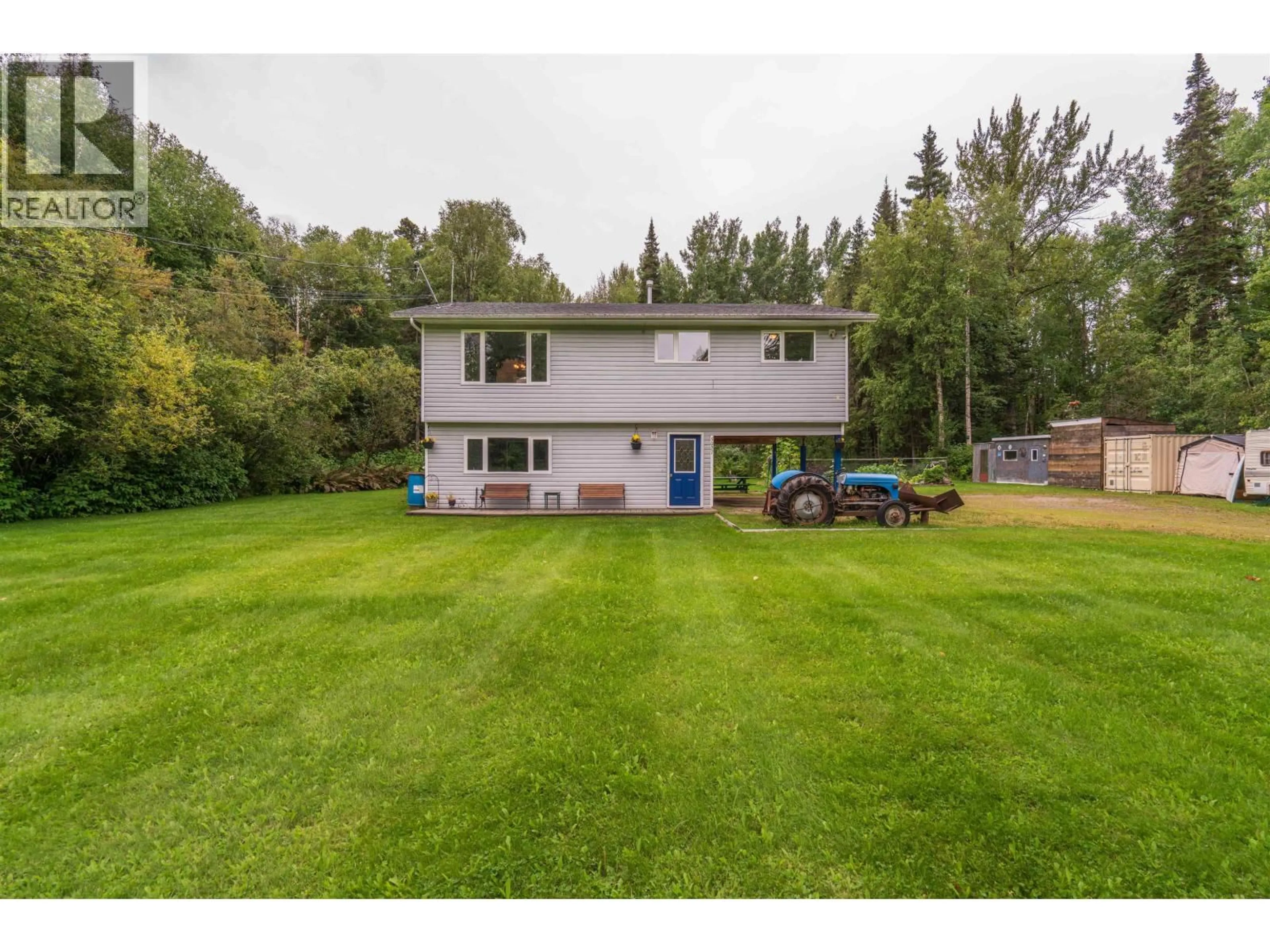 A pic from outside/outdoor area/front of a property/back of a property/a pic from drone, water/lake/river/ocean view for 5027 SOOKE ROAD, Prince George British Columbia V2K5V1