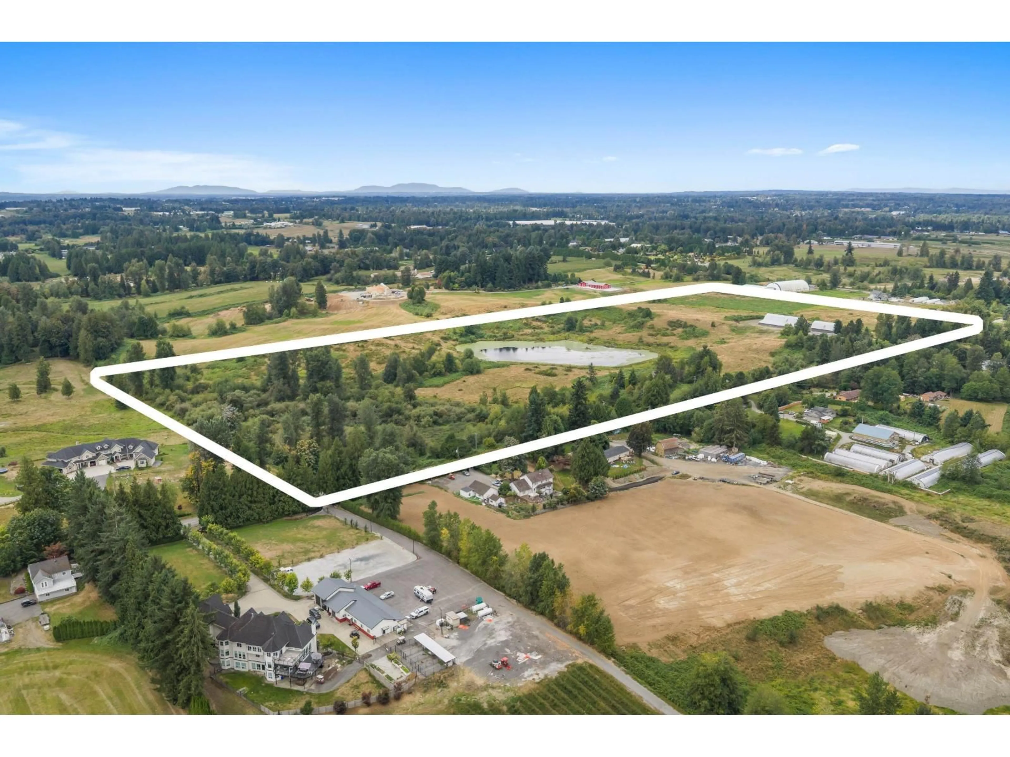 A pic from outside/outdoor area/front of a property/back of a property/a pic from drone, mountain view for 29750 HARRIS ROAD, Abbotsford British Columbia V4X1Y9