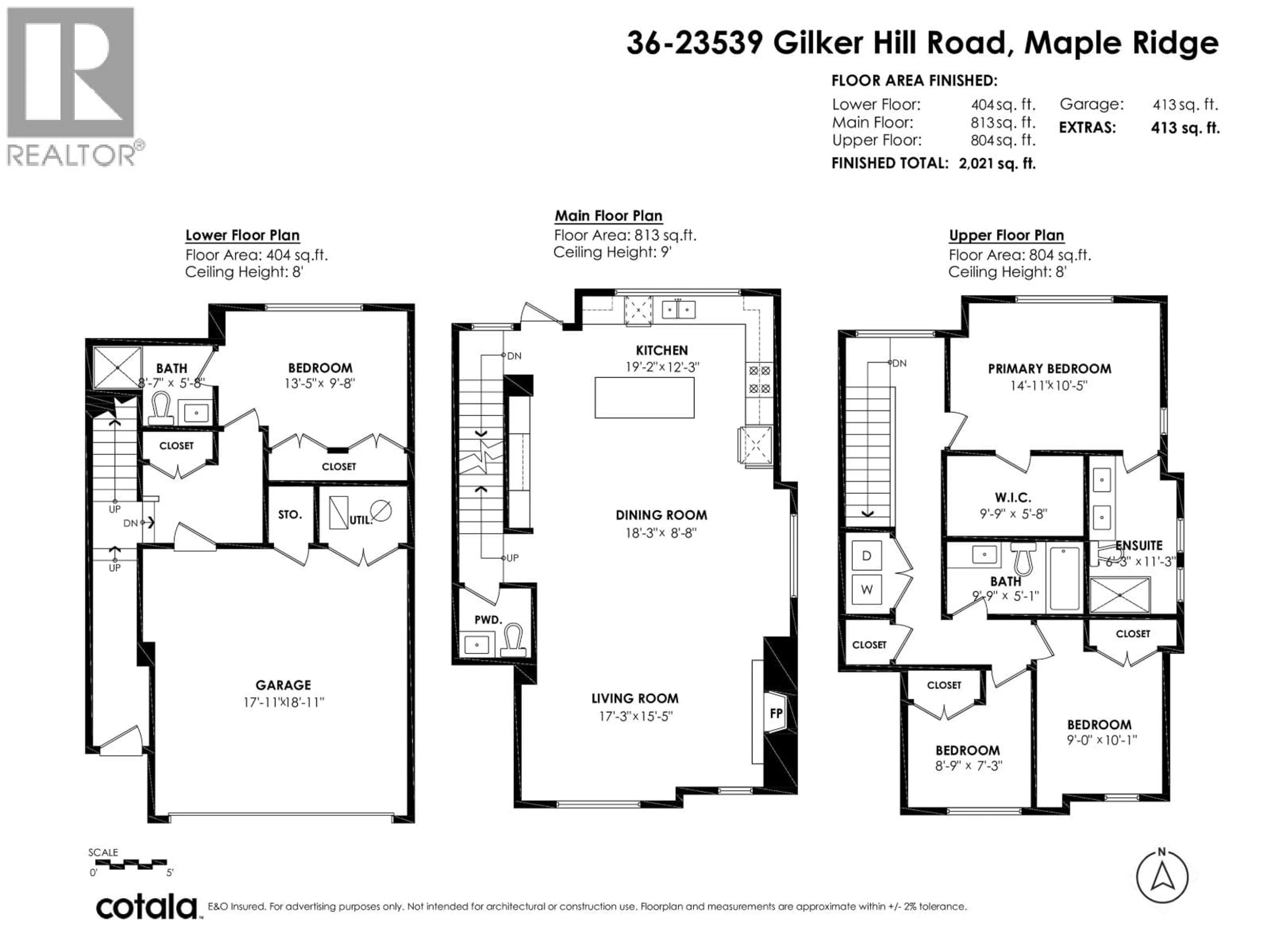 Floor plan for 36 - 23539 GILKER HILL V2W 1C8 ROAD, Maple Ridge British Columbia V2W1C8