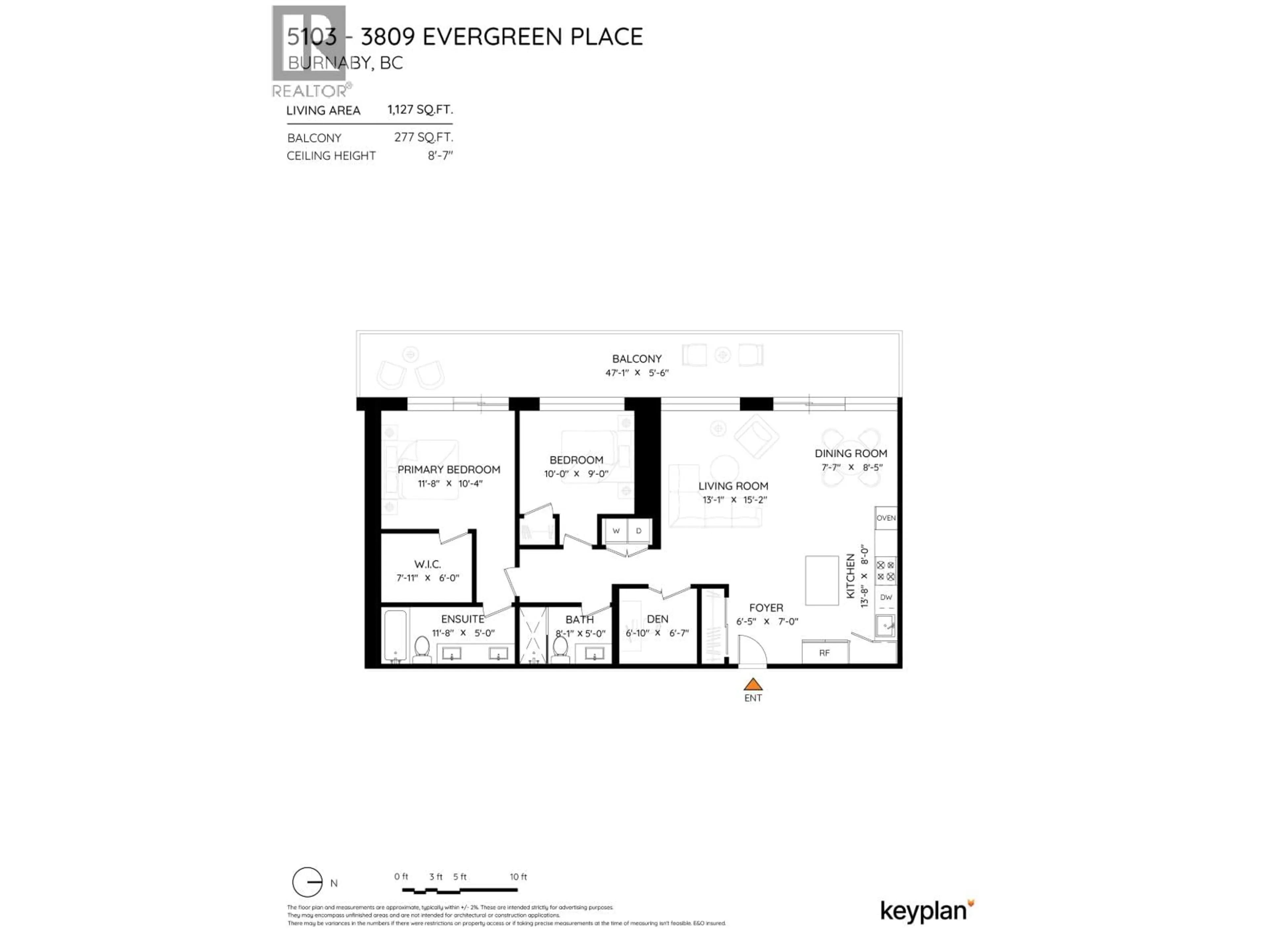 Floor plan for 5103 - 3809 EVERGREEN PLACE, Burnaby British Columbia V3J0M1