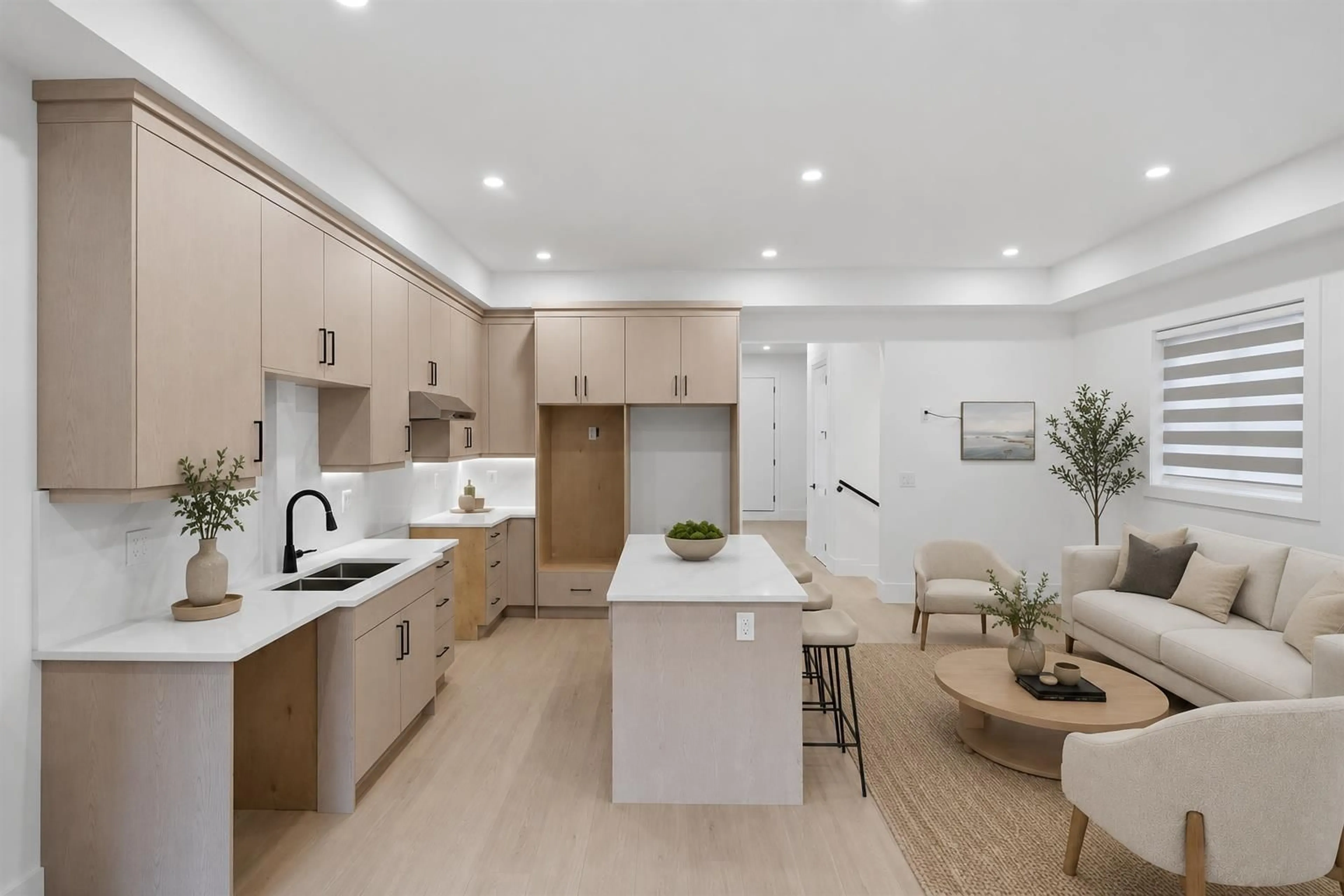 Open concept kitchen, ceramic/tile floor for 2 - 12873 MARINE DRIVE, Surrey British Columbia V4A1C8