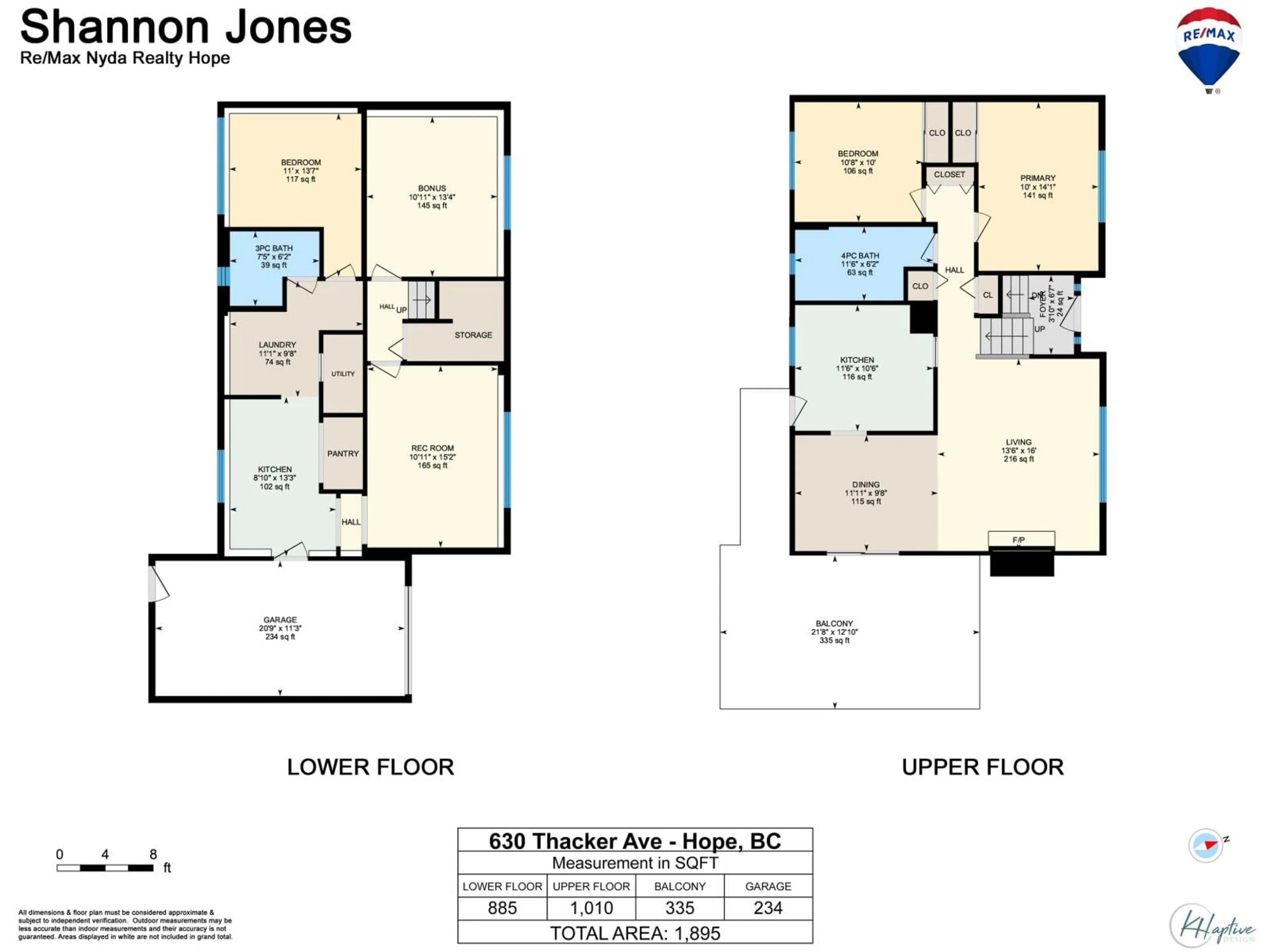 Floor plan for 630 THACKER AVENUE, Hope British Columbia V0X1L0