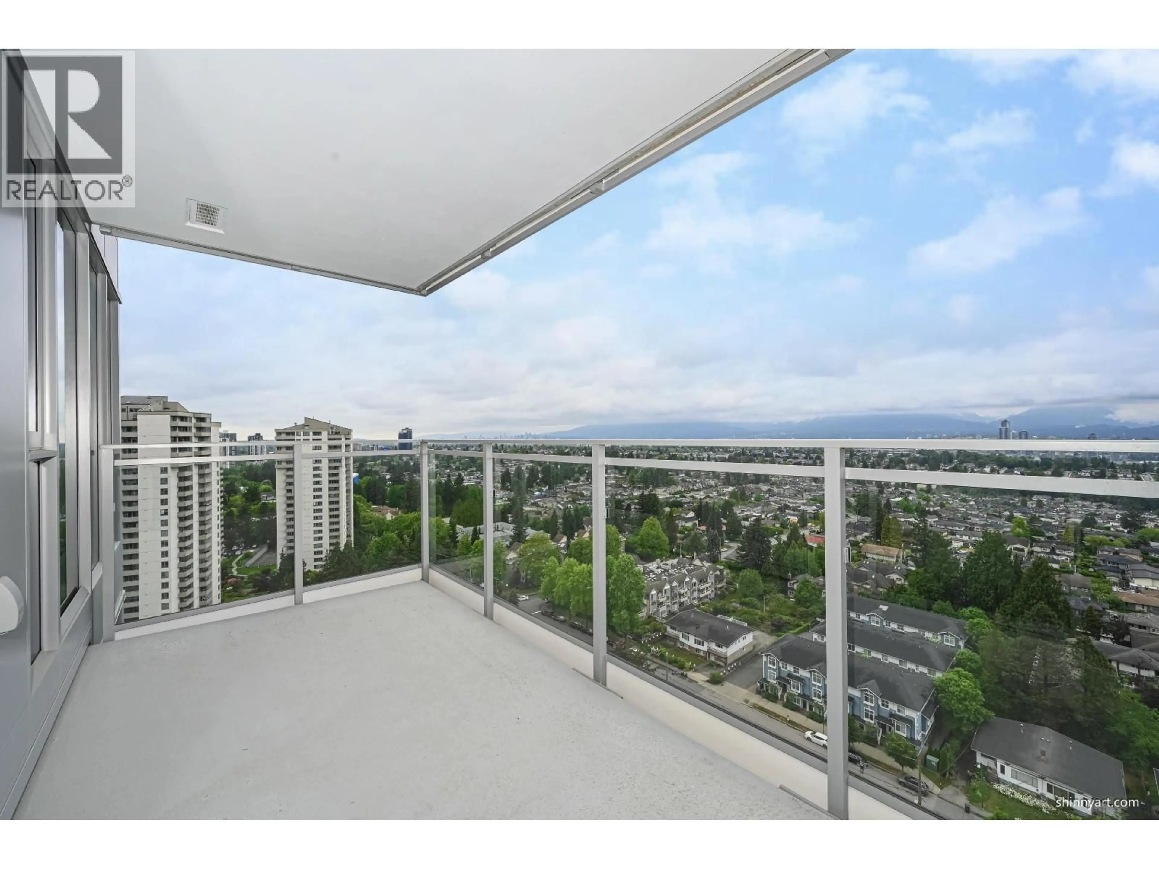 Balcony in the apartment, city buildings view from balcony for 1909 - 5685 HALLEY AVENUE, Burnaby British Columbia V5H0L9
