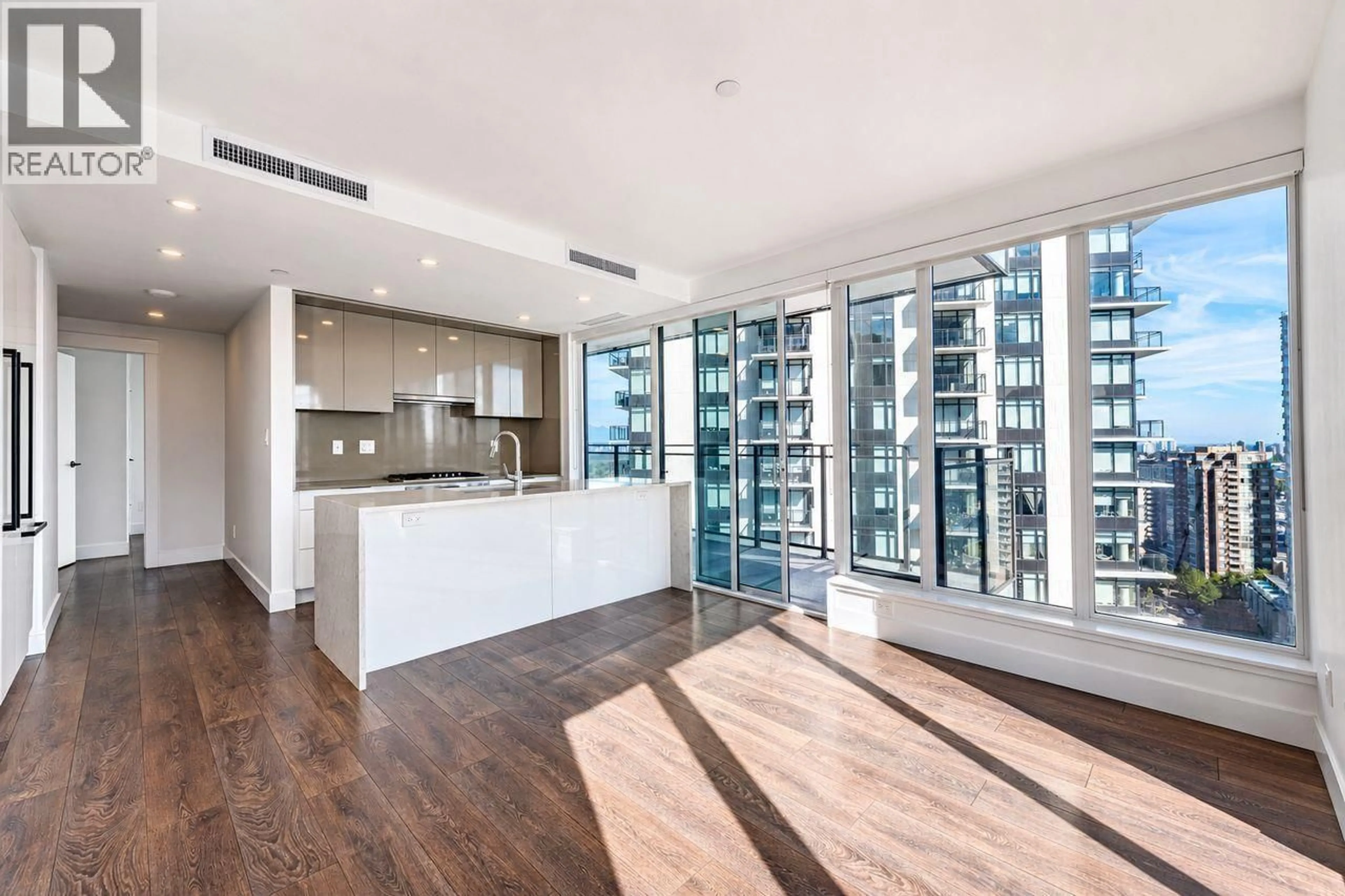 Open concept kitchen, wood/laminate floor for 1902 - 4711 HAZEL STREET, Burnaby British Columbia V5H0J9