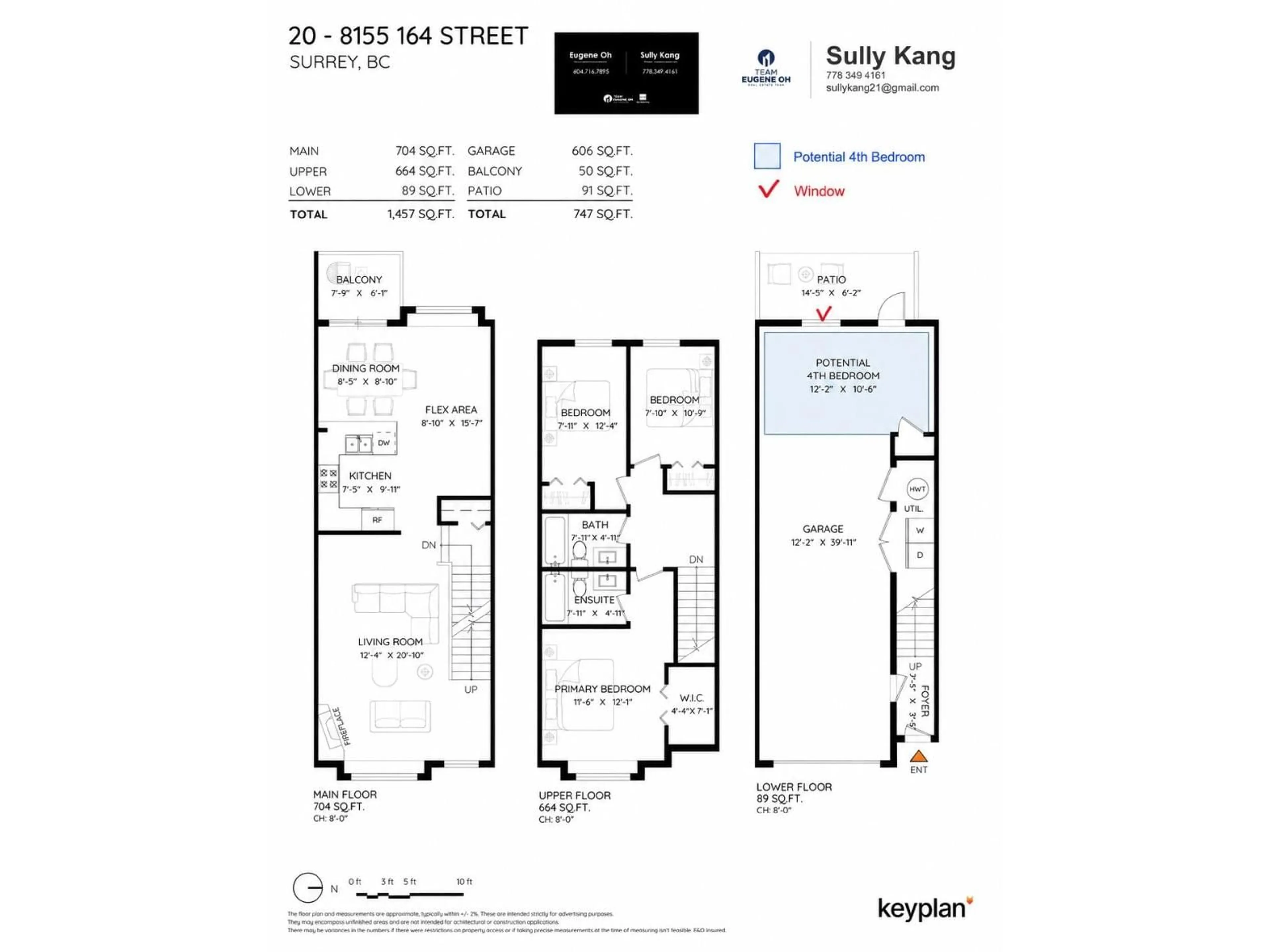 Floor plan for 20 - 8155 164TH STREET, Surrey British Columbia V4N0P8