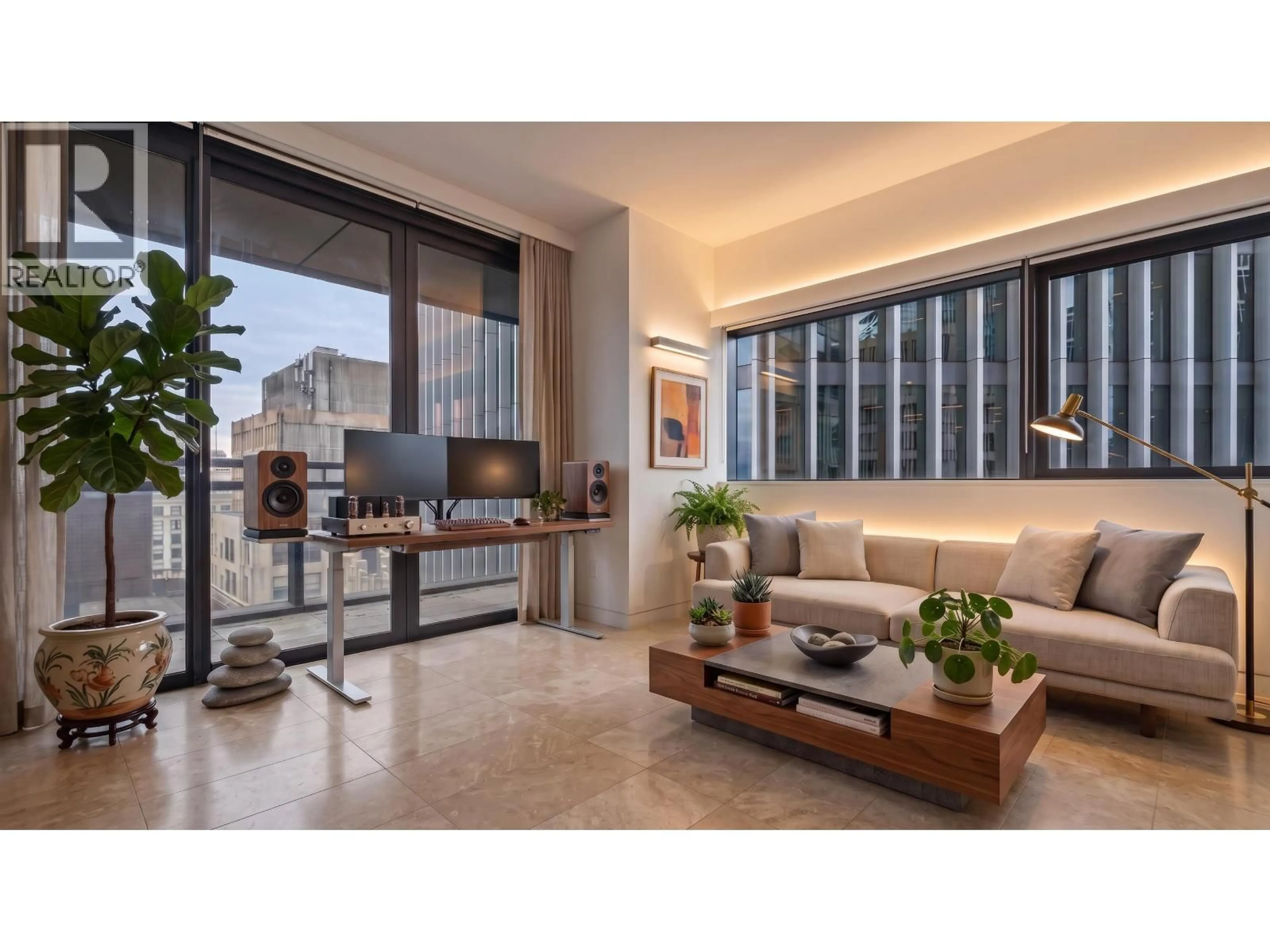 Living room with furniture, unknown for 1404 - 838 HASTINGS STREET, Vancouver British Columbia V6C0A6