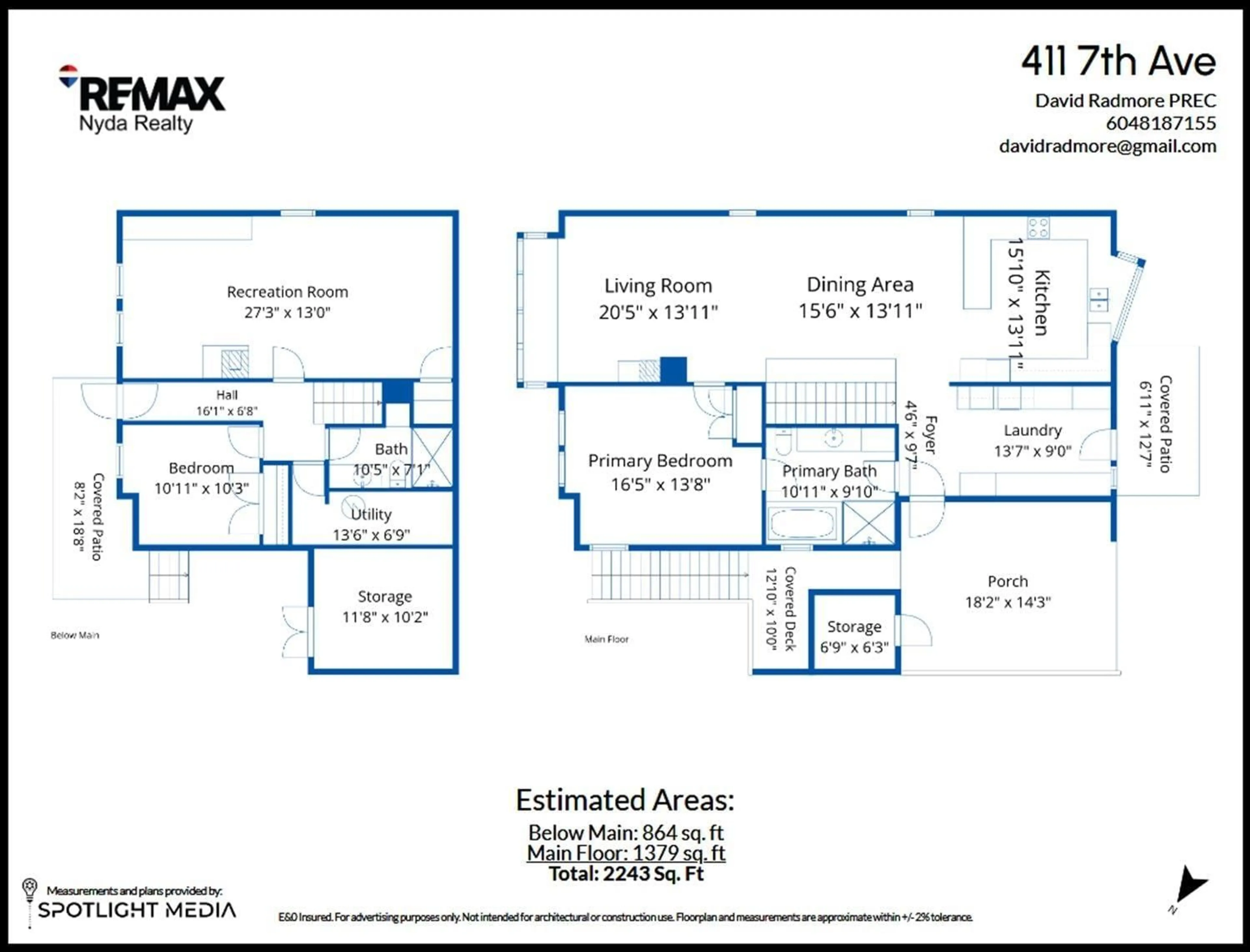 Floor plan for 411 7TH AVENUE, Hope British Columbia V0X1L0