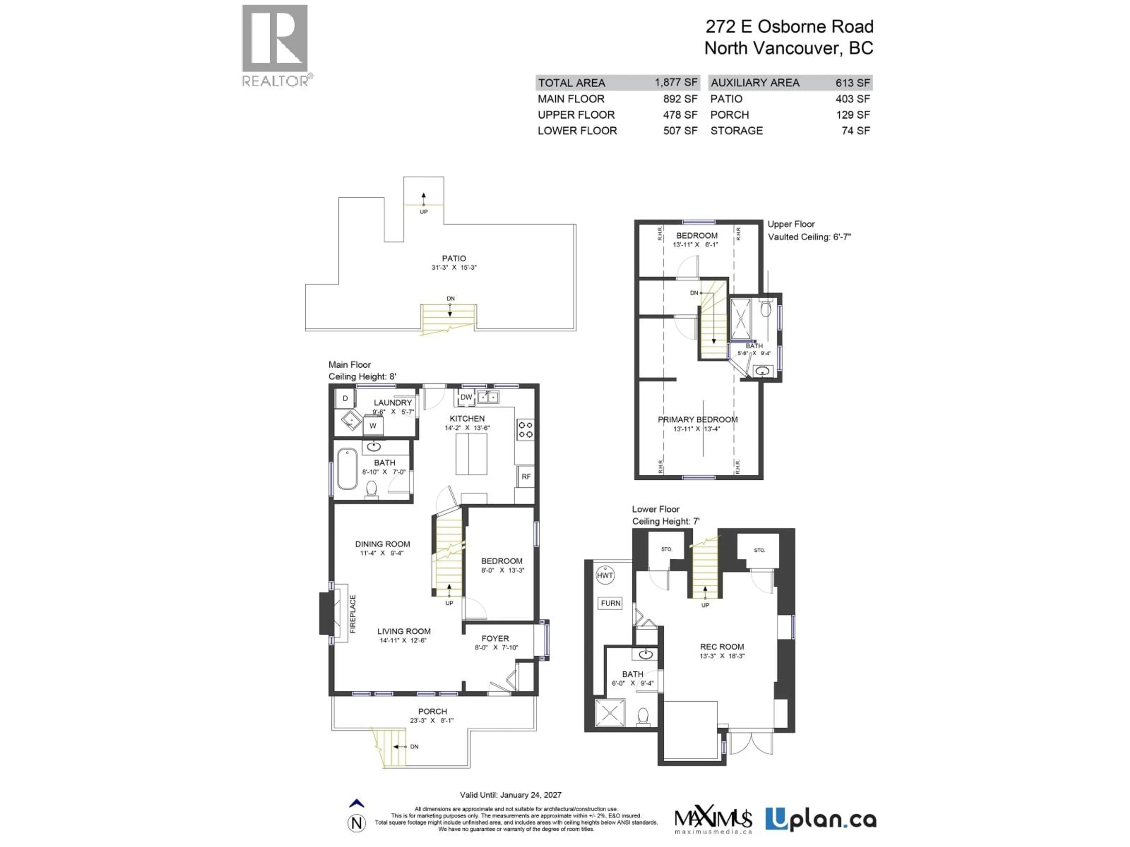 Floor plan for 272 OSBORNE ROAD, North Vancouver British Columbia V7N1M1
