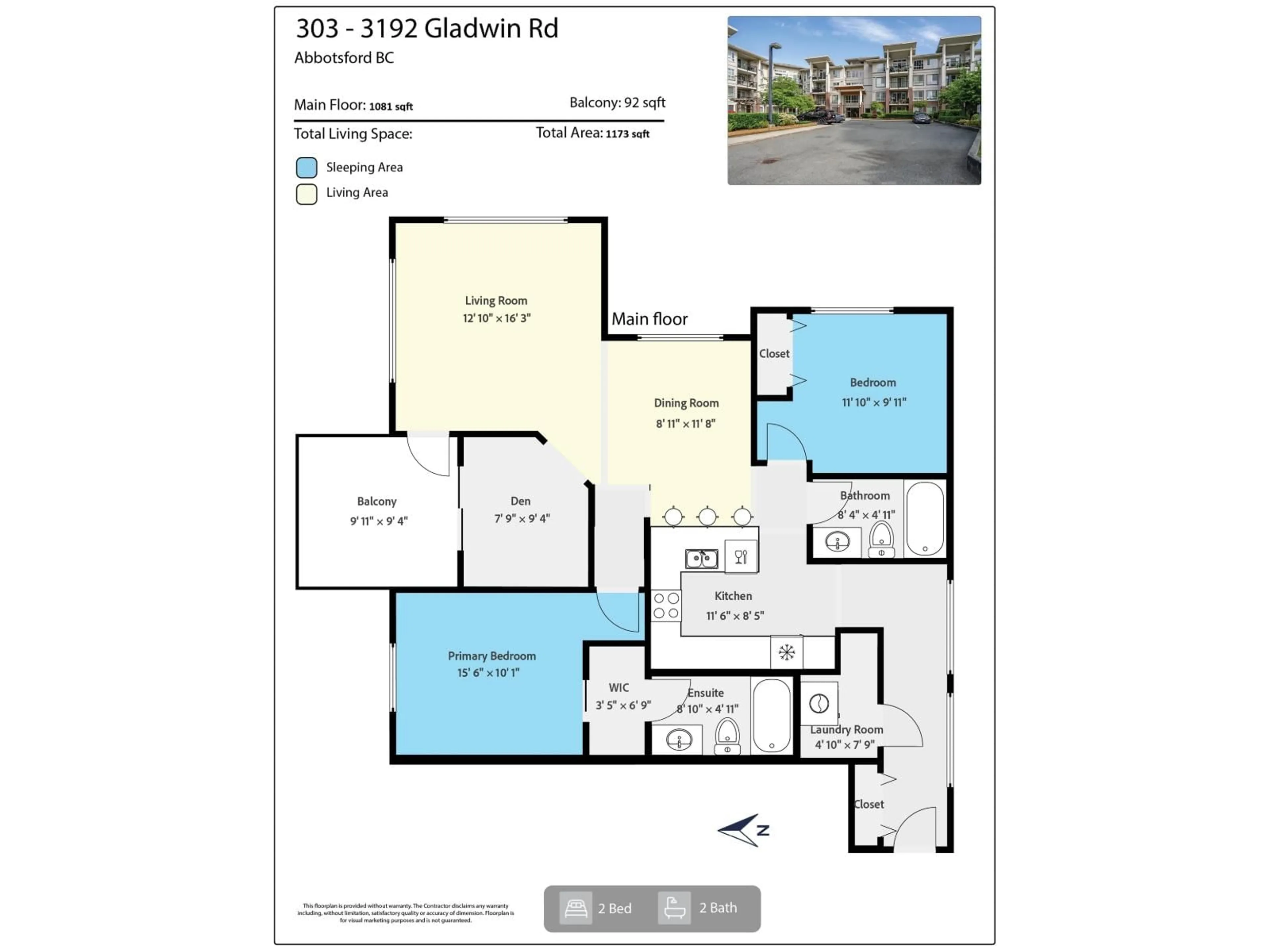 Floor plan for 303 - 3192 GLADWIN ROAD, Abbotsford British Columbia V2T6M9