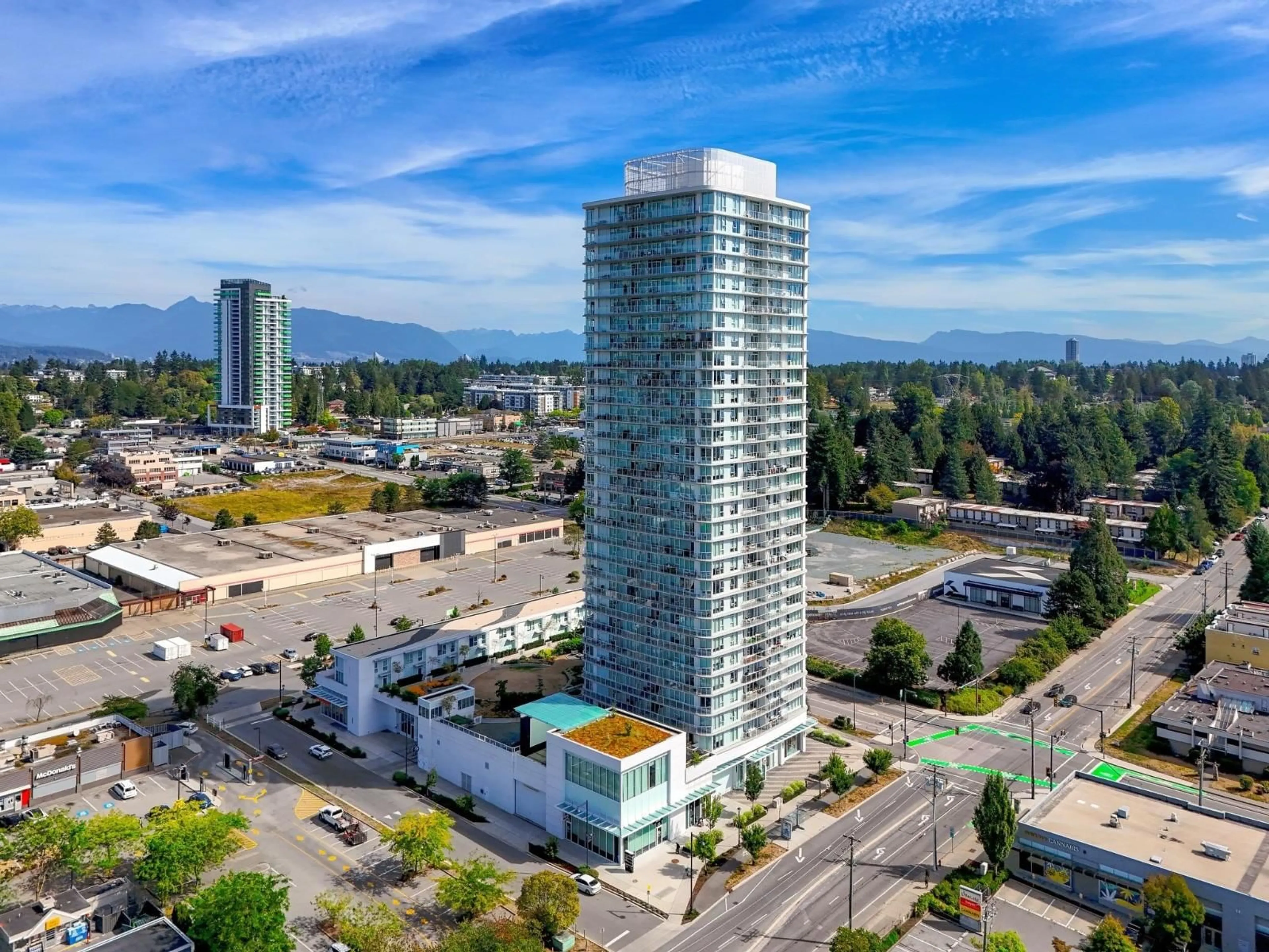 A pic from outside/outdoor area/front of a property/back of a property/a pic from drone, city buildings view from balcony for 2610 - 13685 102 AVENUE, Surrey British Columbia V3T1N7