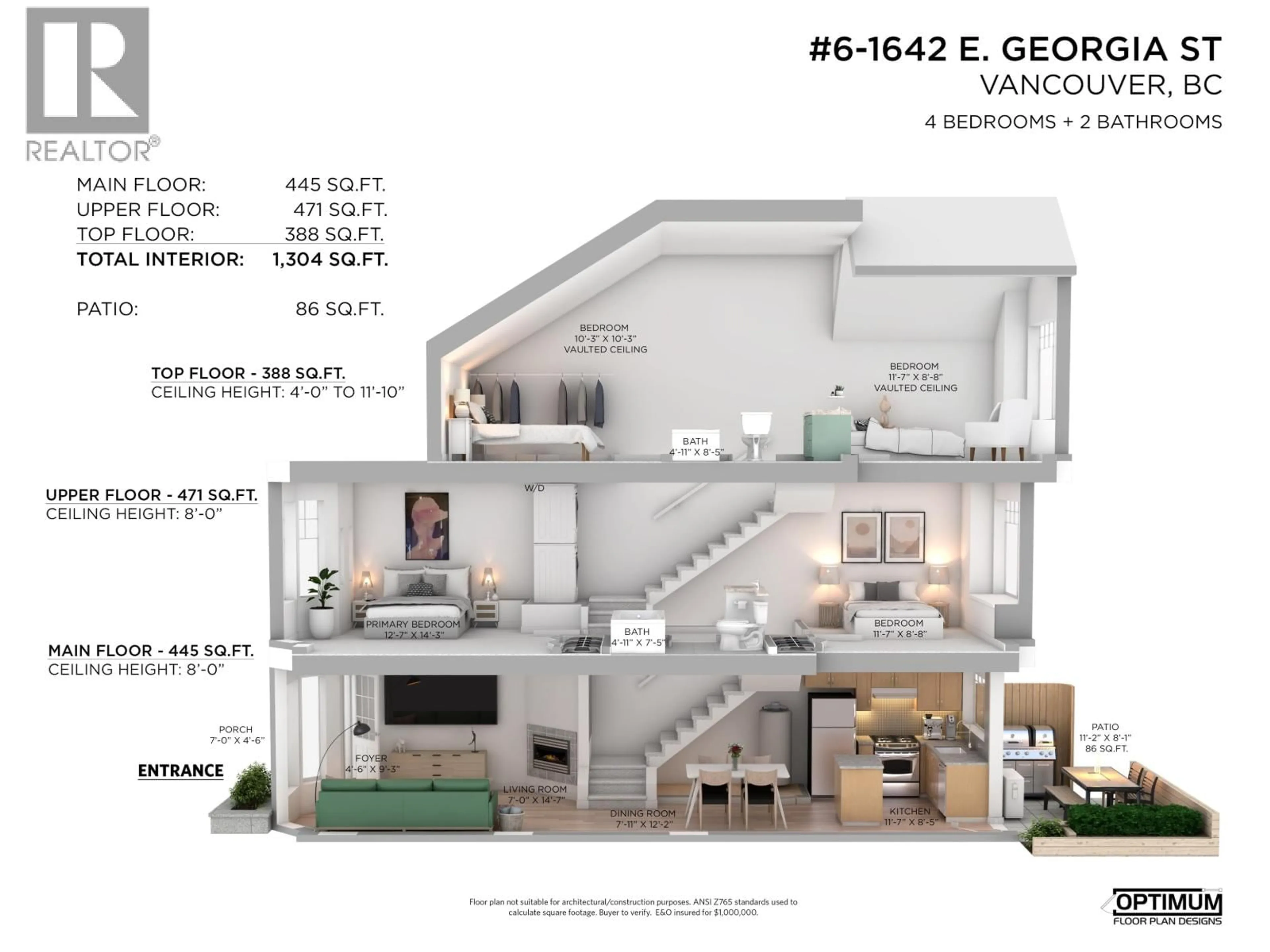 Floor plan for 6 - 1642 GEORGIA STREET, Vancouver British Columbia V5L2B2