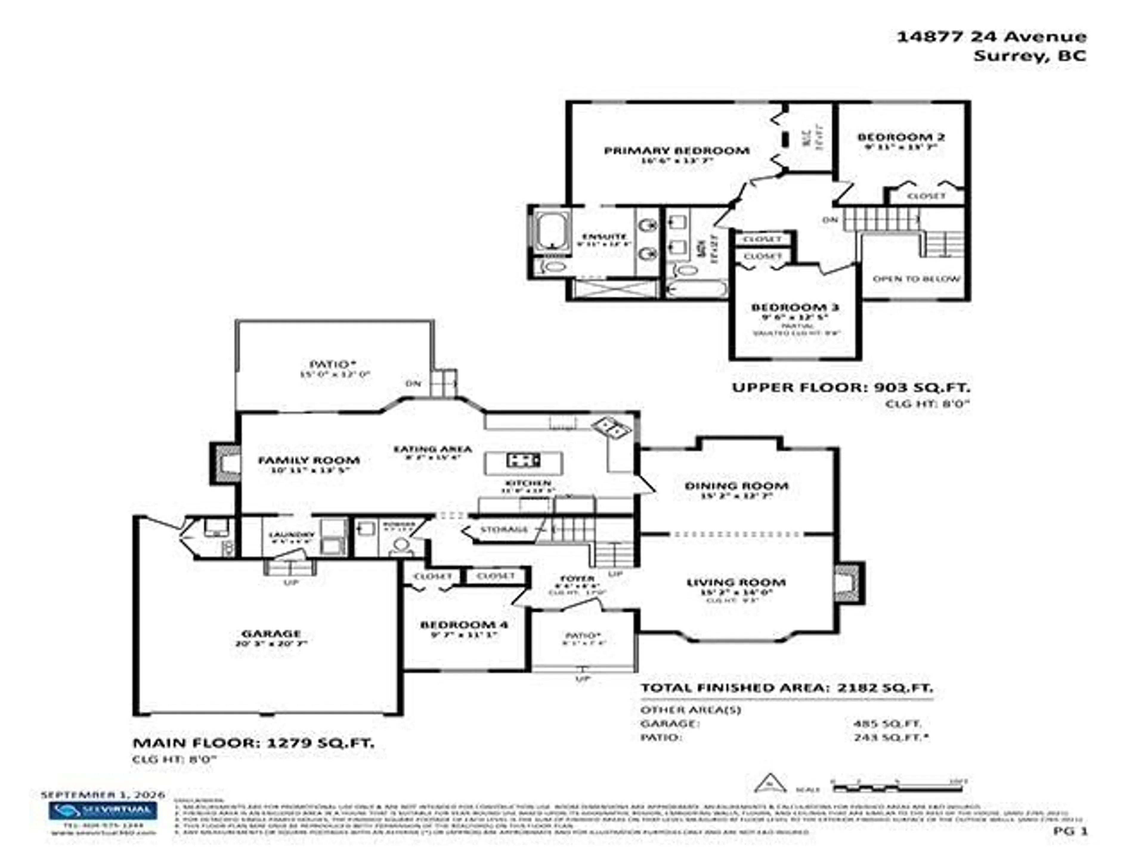 Floor plan for 14877 24TH AVENUE, Surrey British Columbia V4P1N9