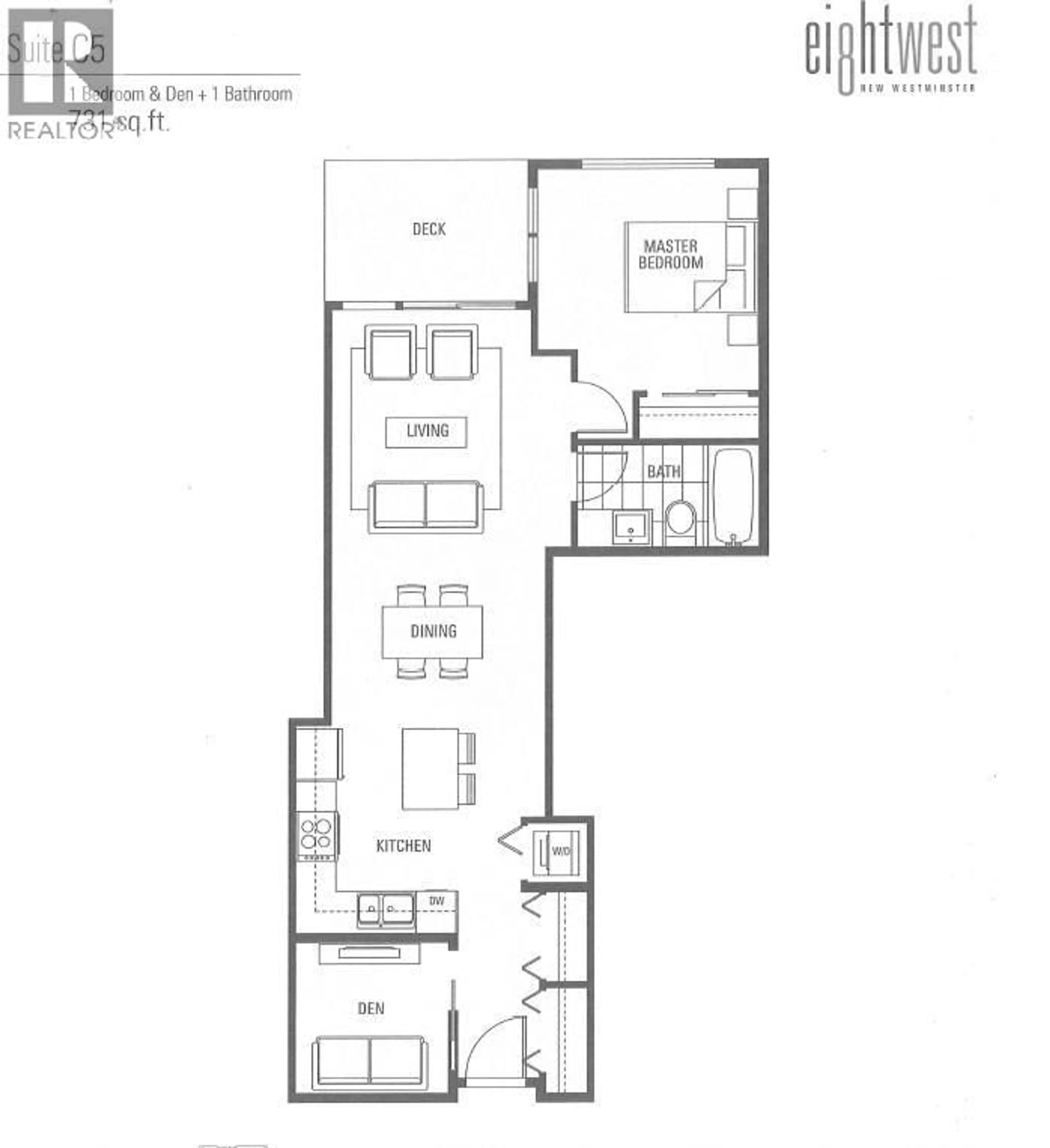 Floor plan for 420 - 55 EIGHTH AVENUE, New Westminster British Columbia V3L0E8