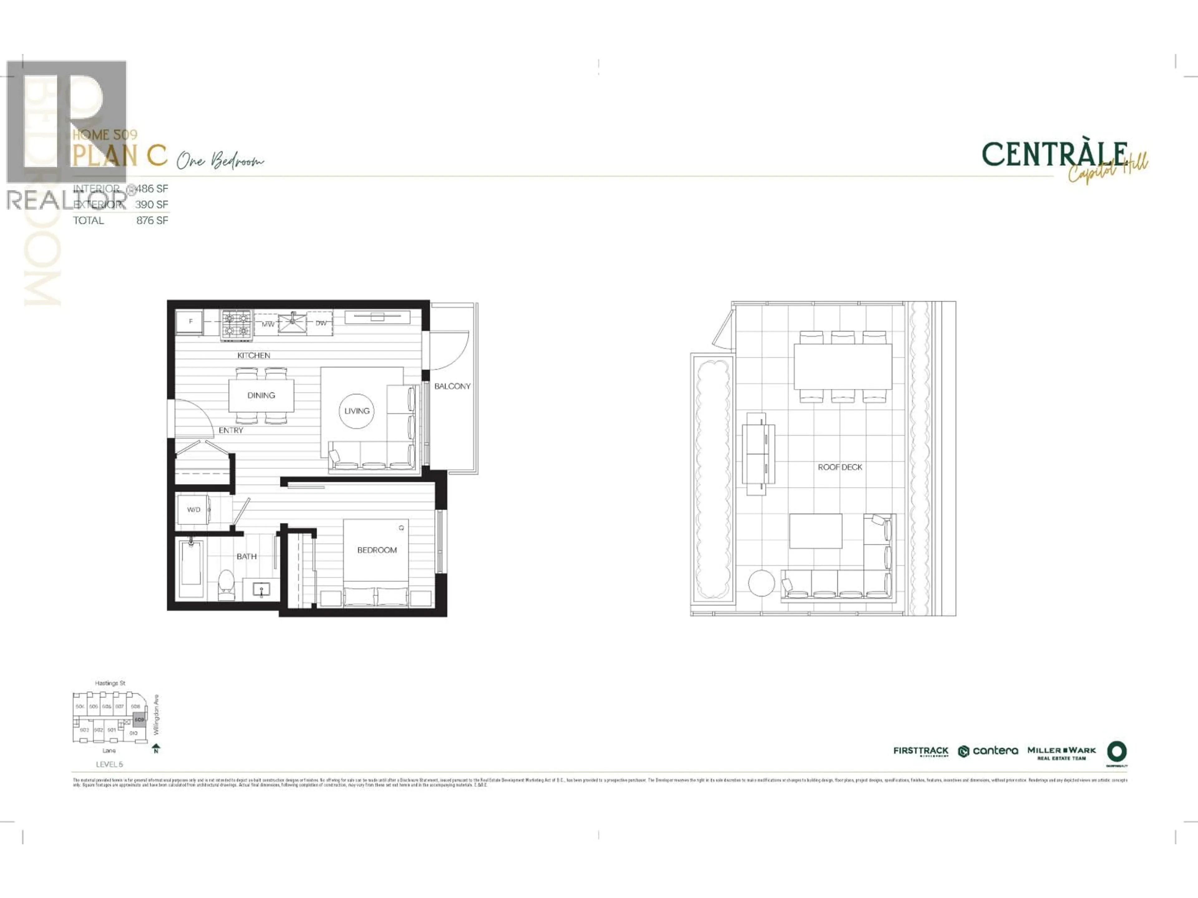 Floor plan for 509 - 4488 HASTINGS STREET, Burnaby British Columbia V0V0V0