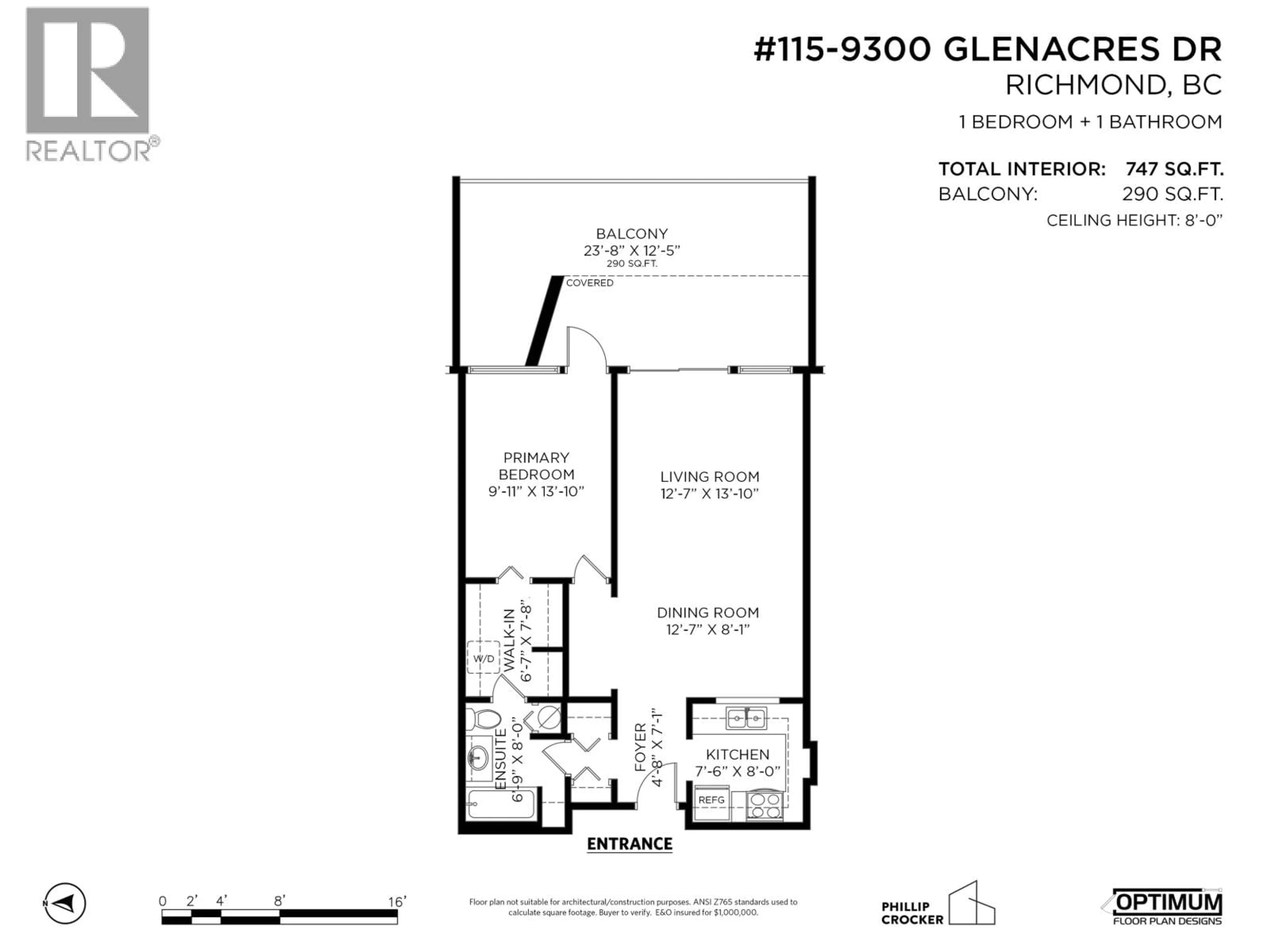 Floor plan for 115 - 9300 GLENACRES DRIVE, Richmond British Columbia V7A1Y8
