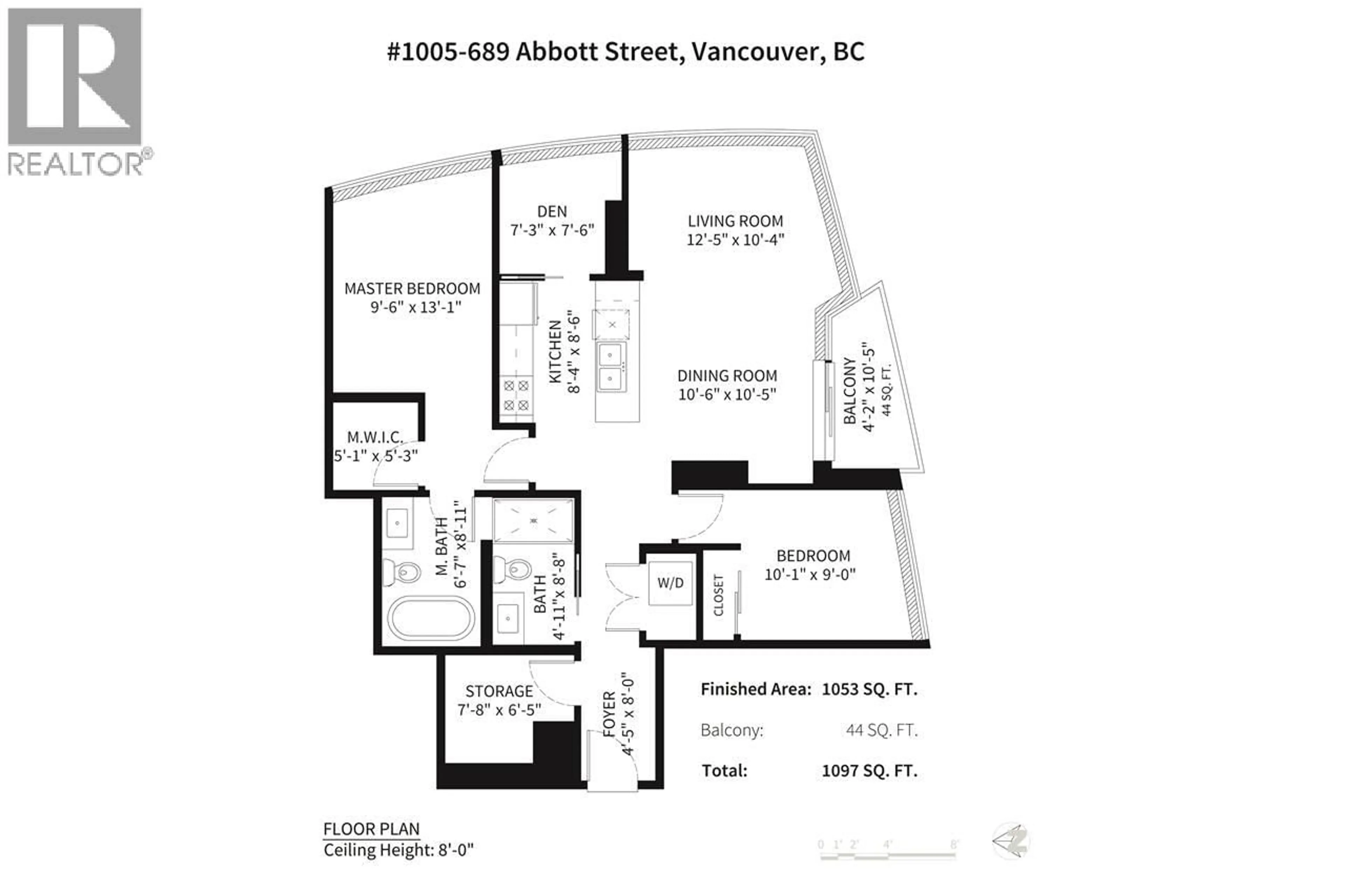 Floor plan for 305 - 689 ABBOTT STREET, Vancouver British Columbia V6B0J2
