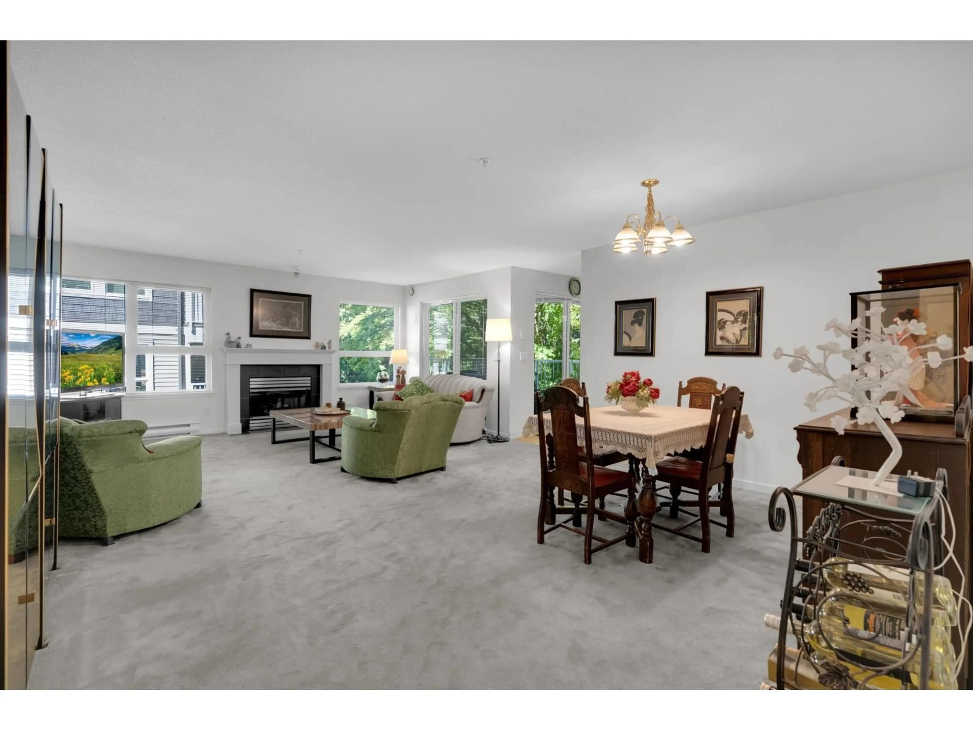 Living room with furniture, carpet floor for 206 - 9668 148 STREET, Surrey British Columbia V3R0W2