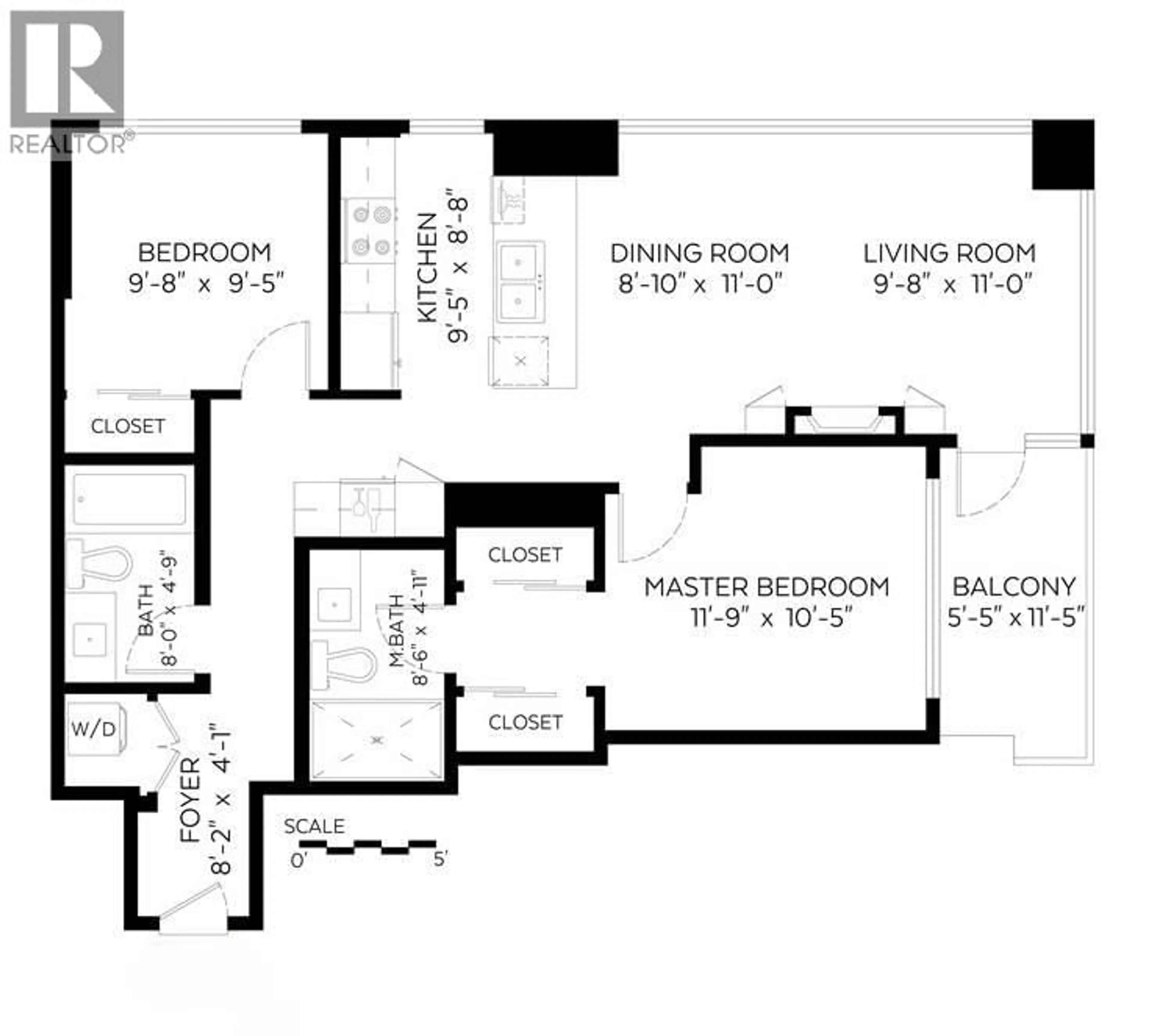 Floor plan for 1107 - 6333 SILVER AVENUE, Burnaby British Columbia V5H0C3