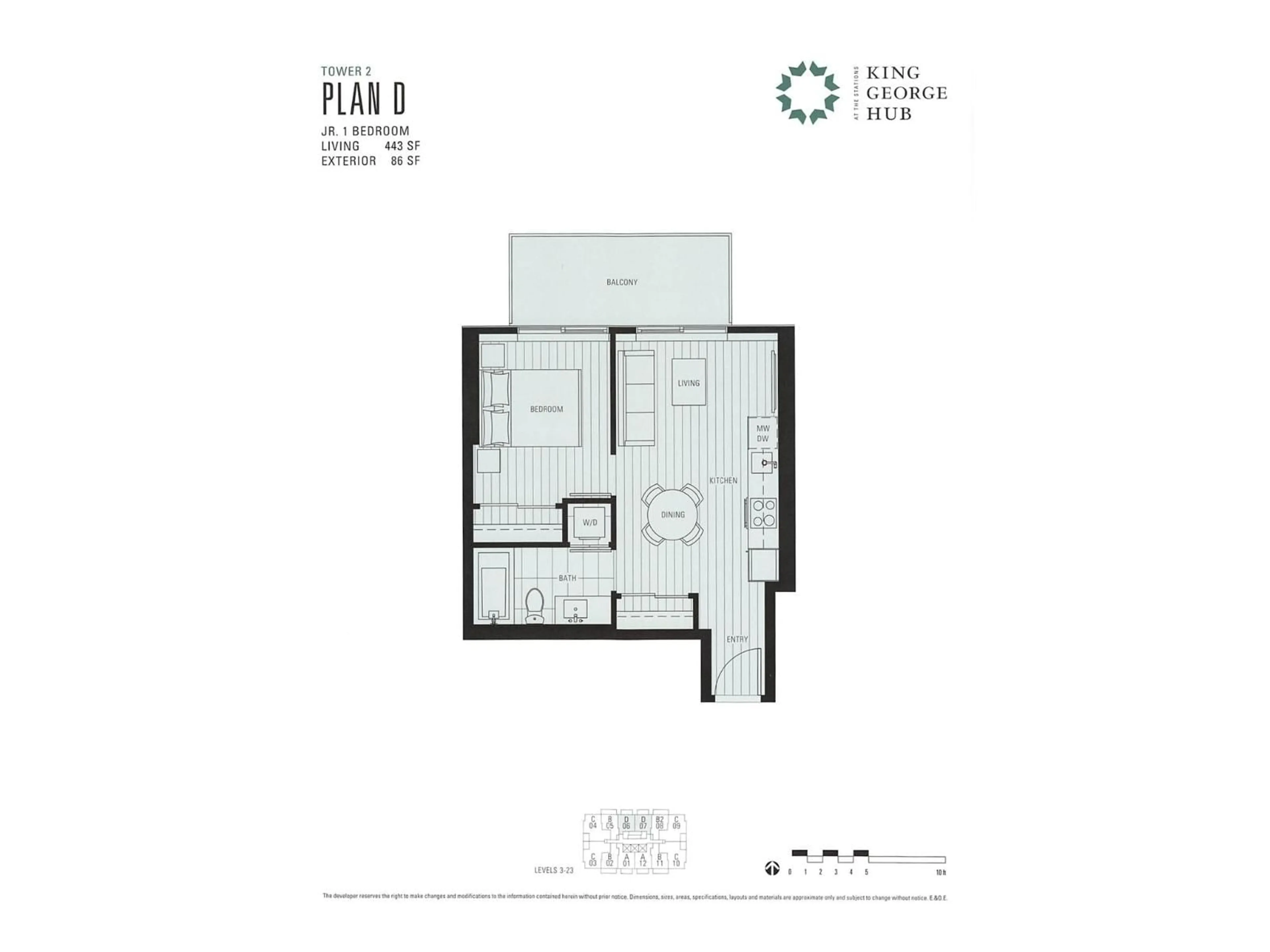 Floor plan for 807 - 13655 FRASER HIGHWAY, Surrey British Columbia V3T0P8