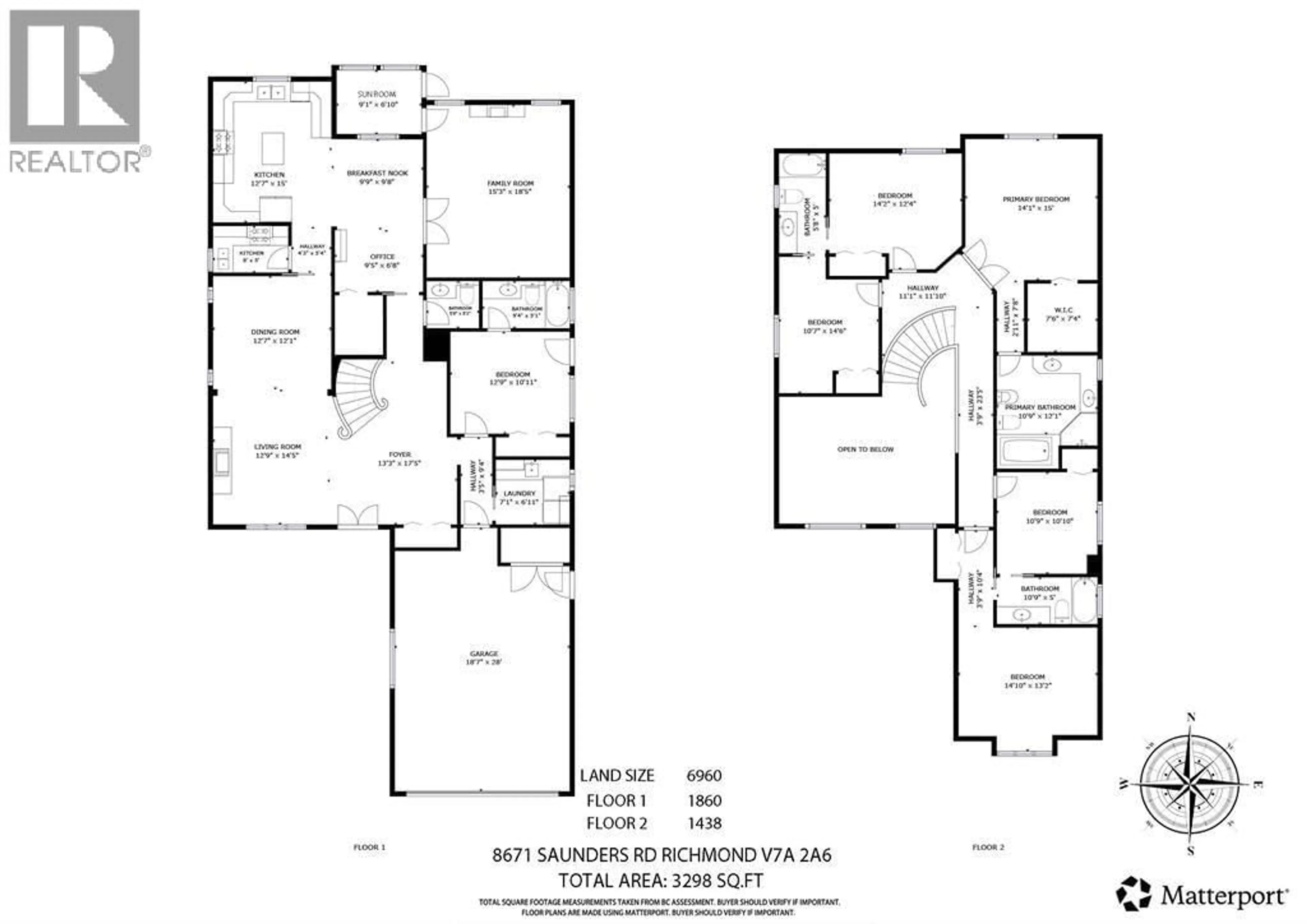 Floor plan for 8671 SAUNDERS ROAD, Richmond British Columbia V7A2A6
