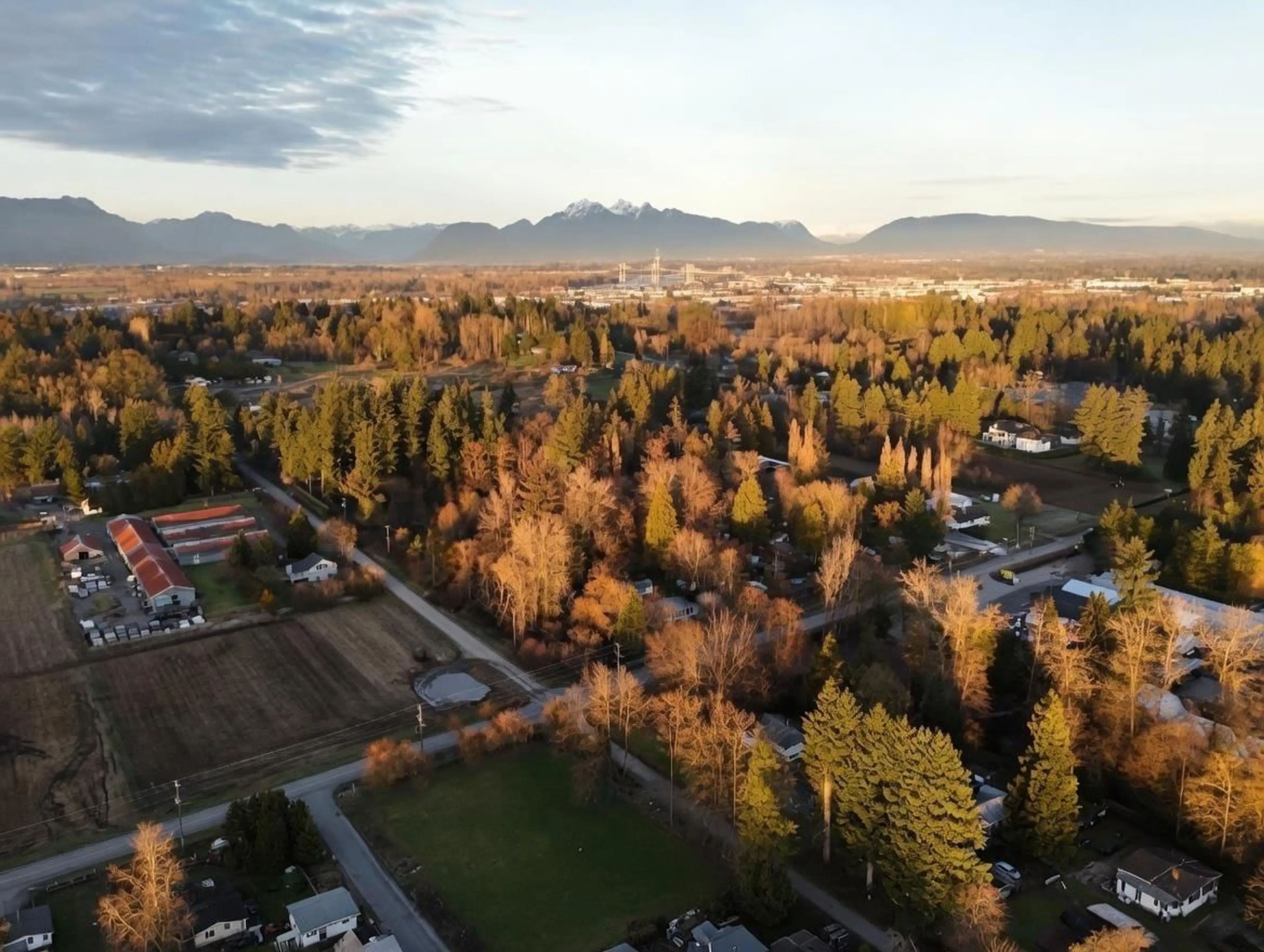A pic from outside/outdoor area/front of a property/back of a property/a pic from drone, mountain view for 18701 88 AVENUE, Surrey British Columbia V4N5T1