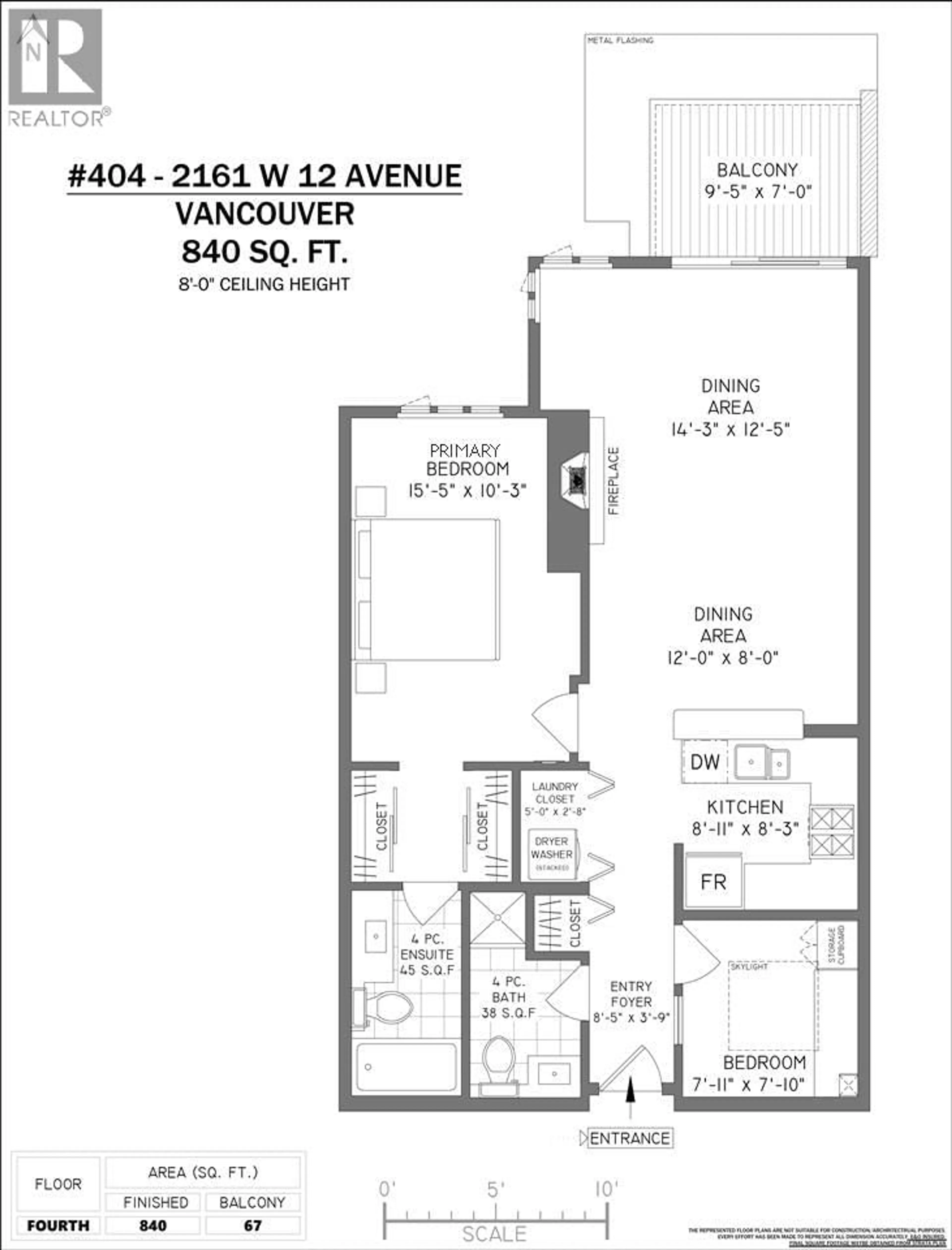Floor plan for 404 - 2161 12TH AVENUE, Vancouver British Columbia V6K4S7