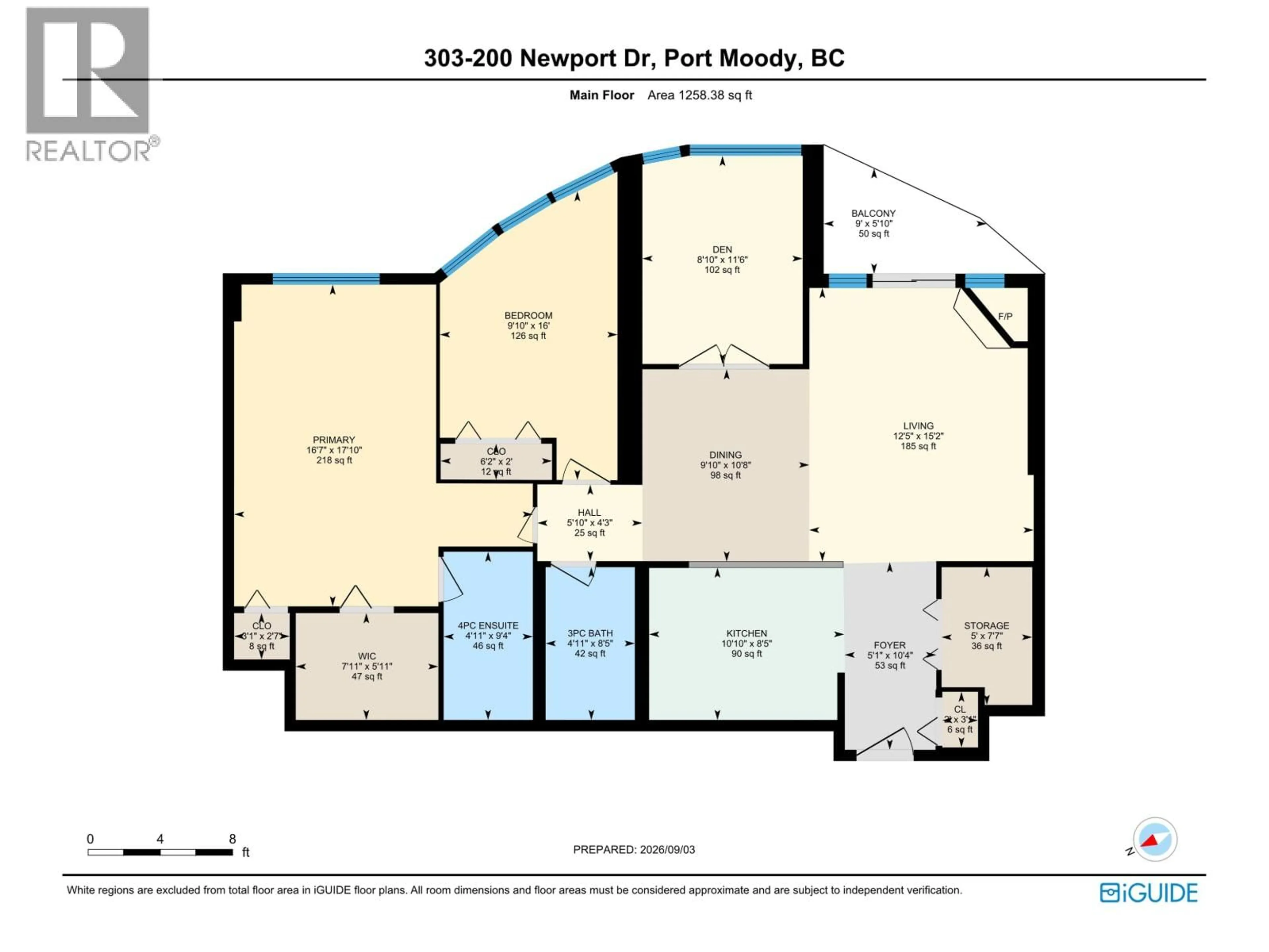 Floor plan for 303 - 200 NEWPORT DRIVE, Port Moody British Columbia V3H5B7