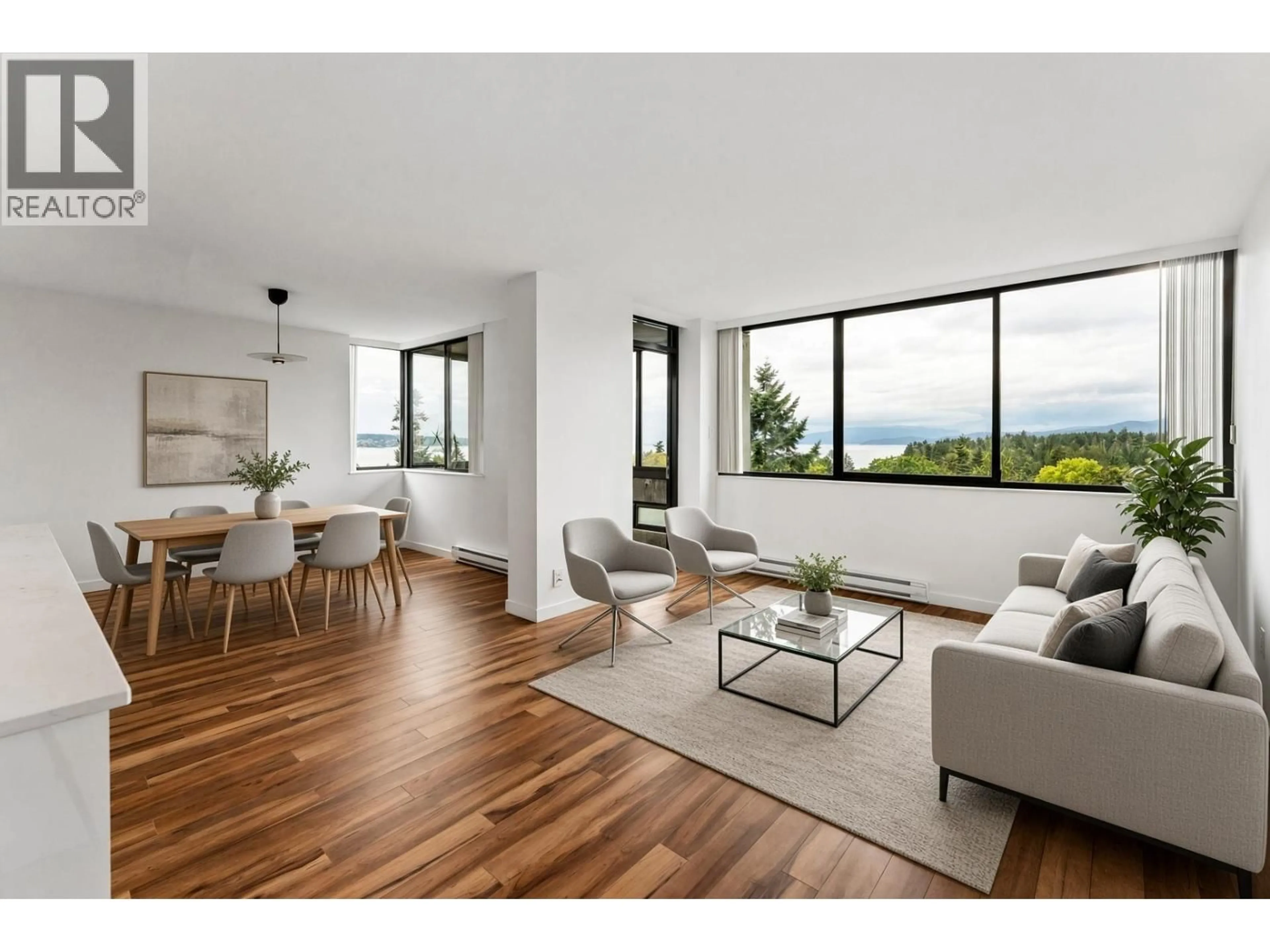 Living room with furniture, wood/laminate floor for 1203 - 2077 NELSON STREET, Vancouver British Columbia V6G2Y2