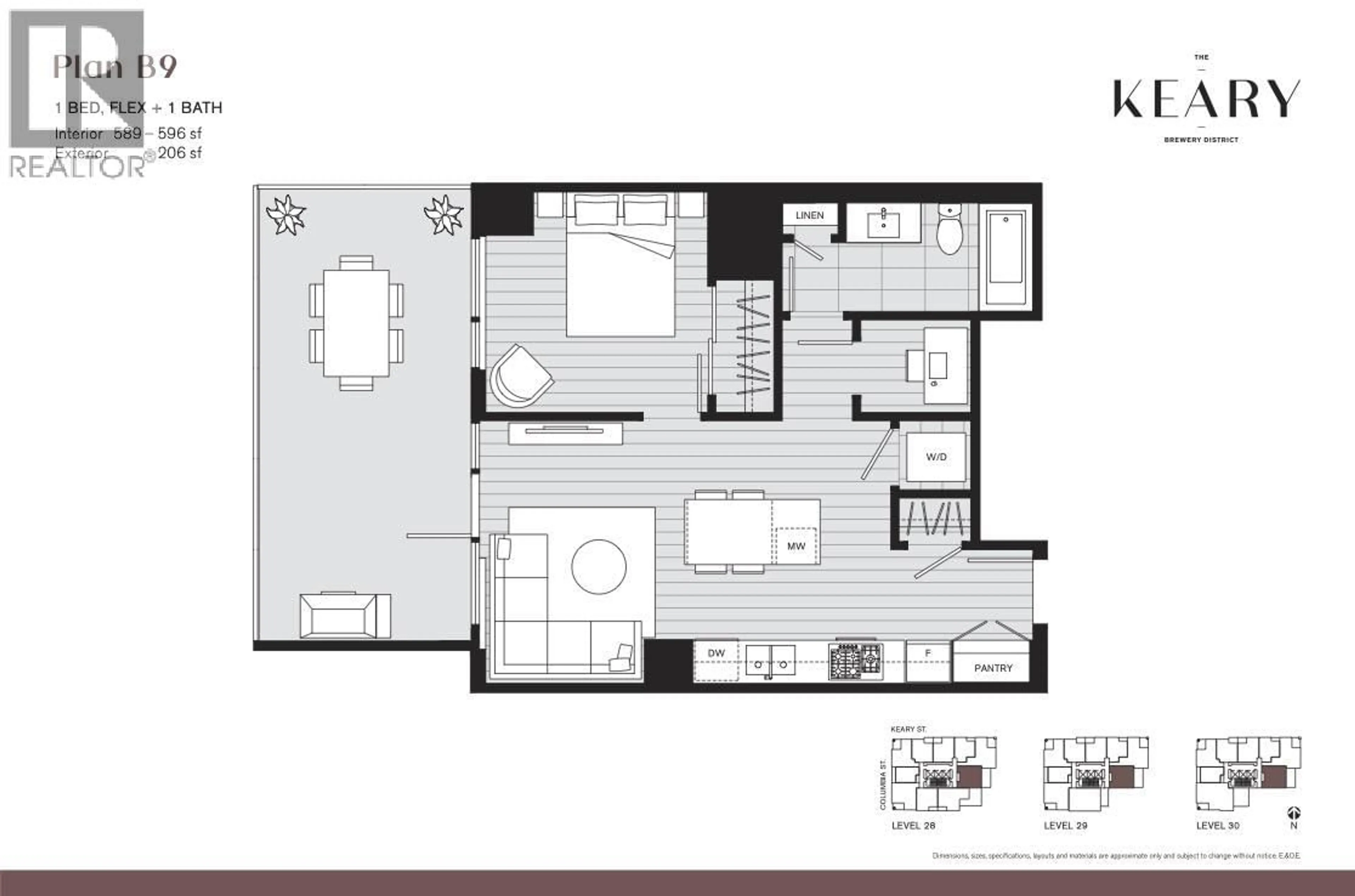 Floor plan for 3004 - 230 KEARY STREET, New Westminster British Columbia V3L5E7