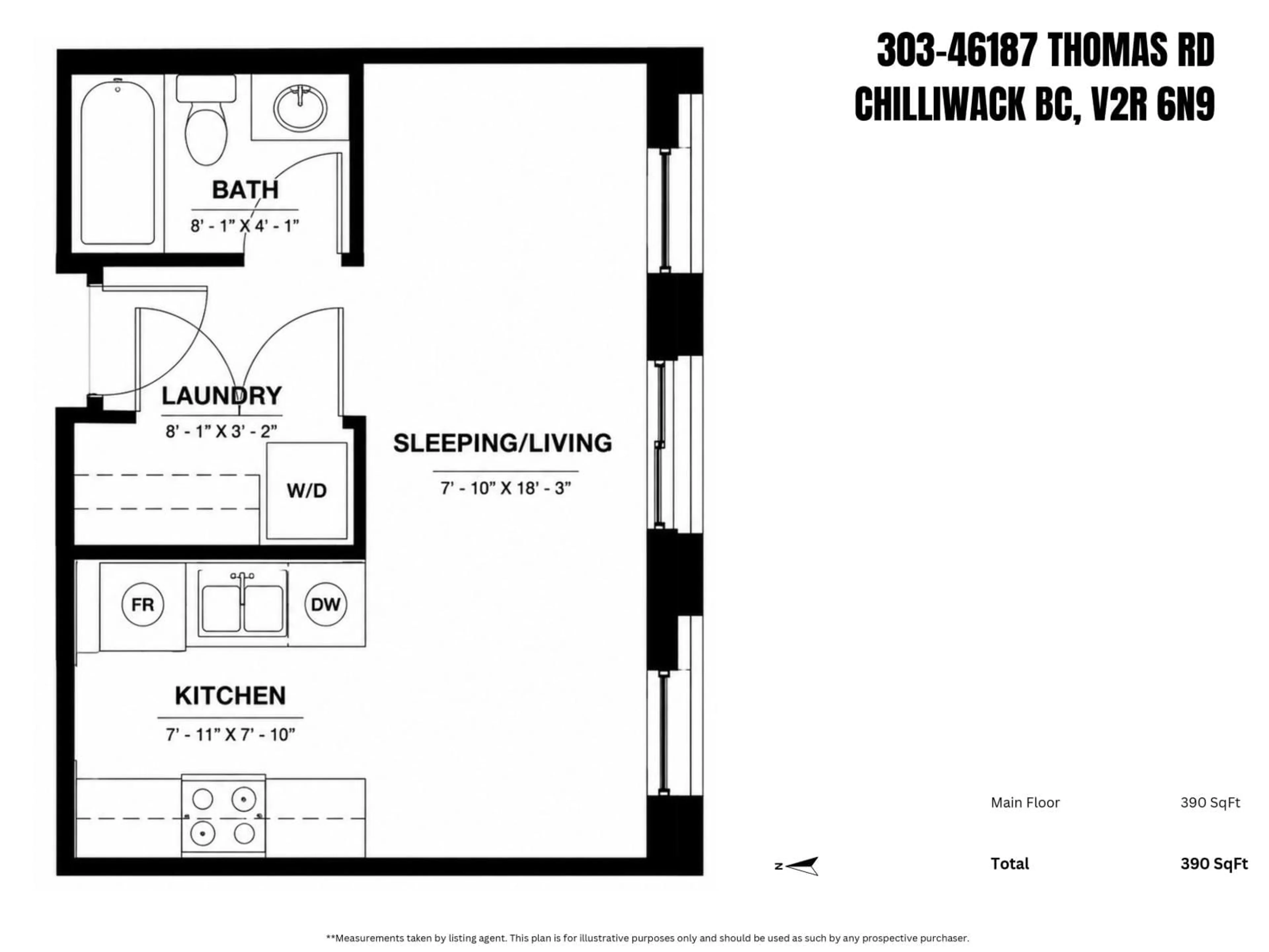 Floor plan for 303 - 46187 THOMAS ROAD, Chilliwack British Columbia V2R6N9