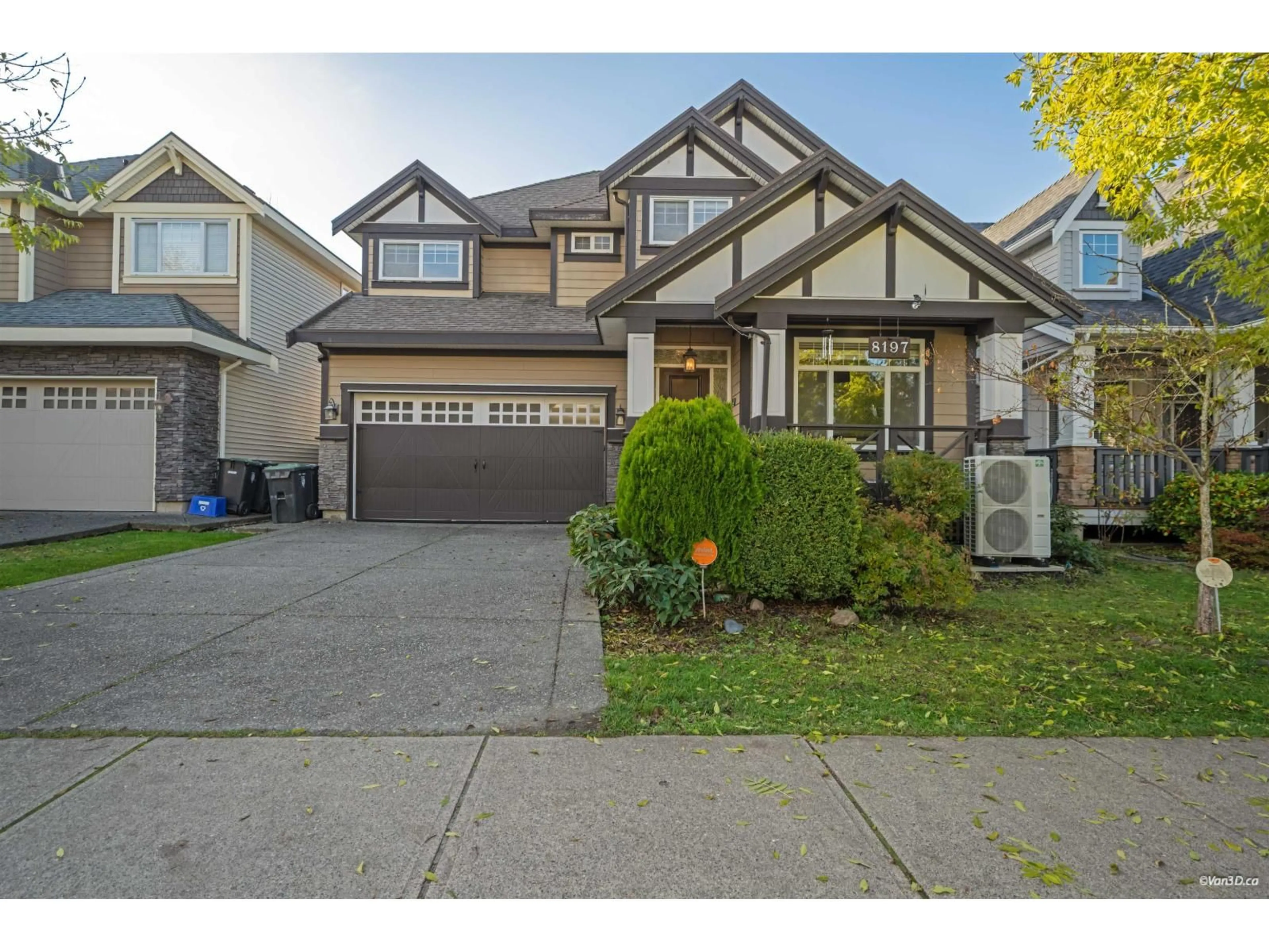 Home with vinyl exterior material, street for 8197 211 STREET, Langley British Columbia V2Y0E4