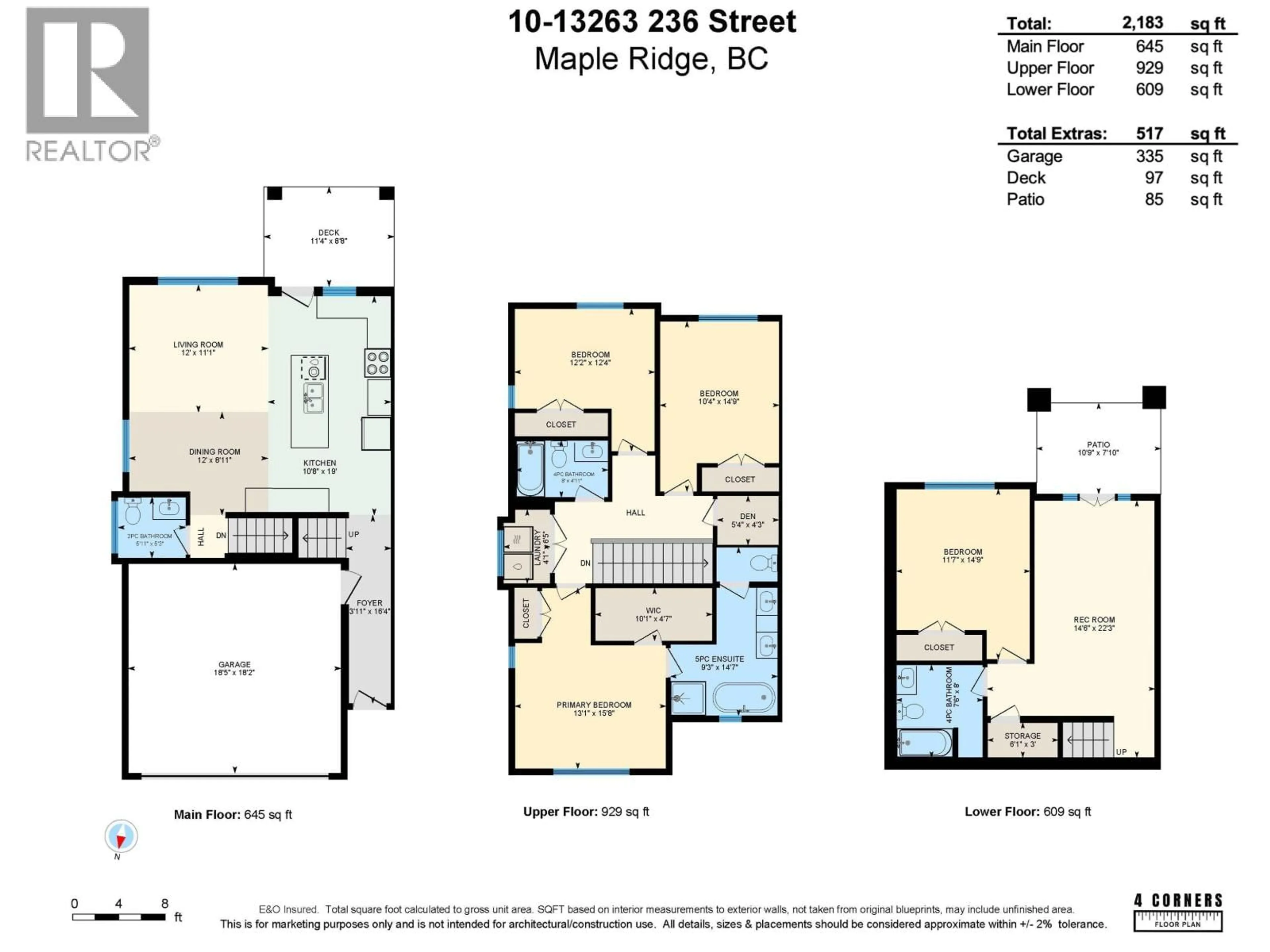 Floor plan for 10 - 13263 236 STREET, Maple Ridge British Columbia V4R0H3