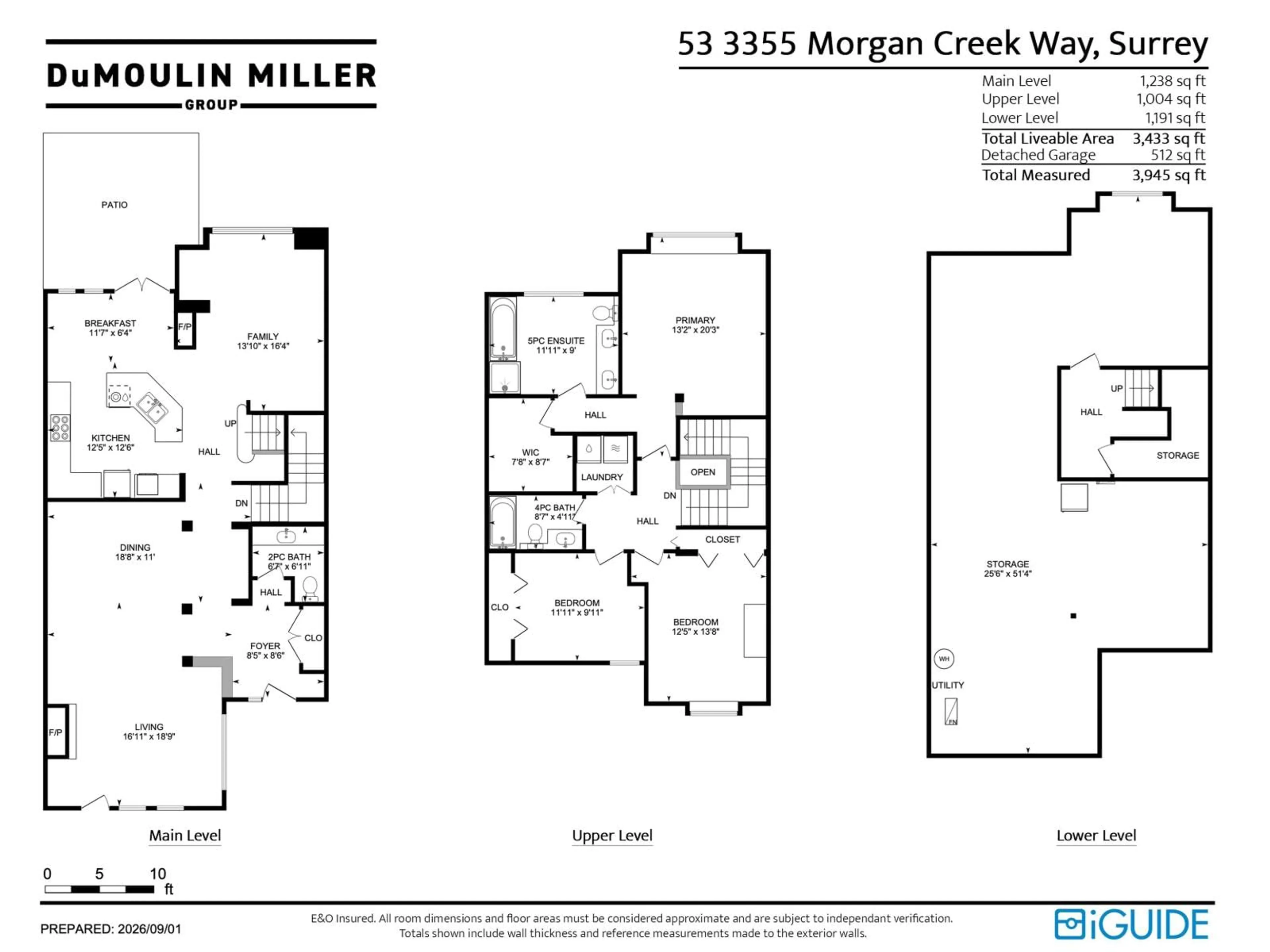Floor plan for 53 - 3355 MORGAN CREEK WAY, Surrey British Columbia V3Z0J9