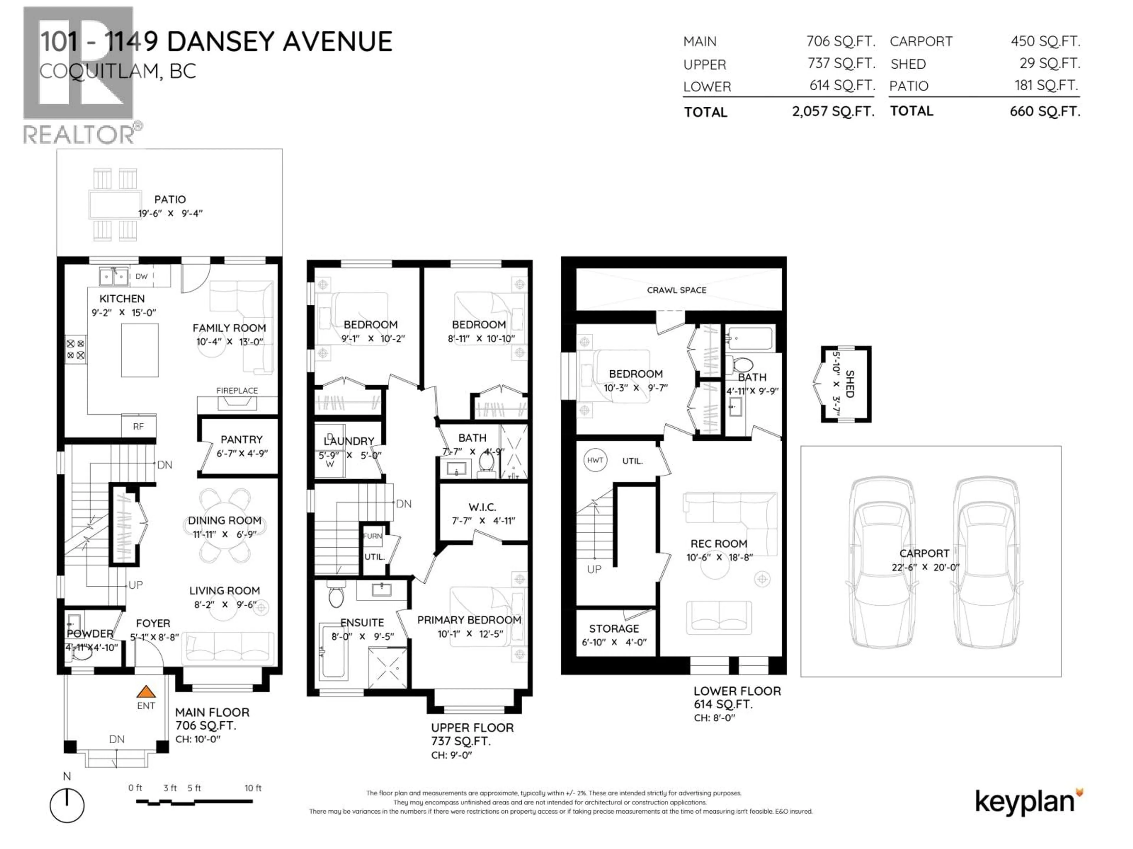Floor plan for 101 - 1149 DANSEY AVENUE, Coquitlam British Columbia V3K3H5