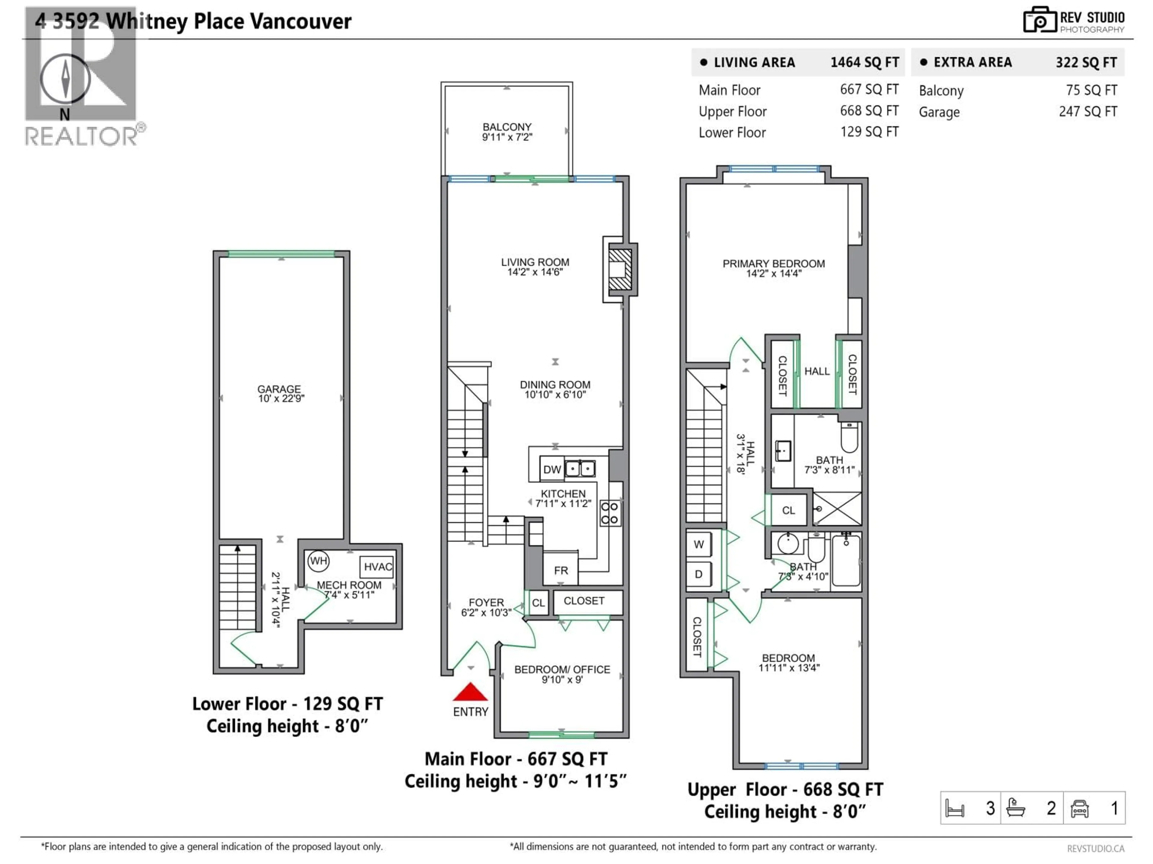 Floor plan for 4 - 3592 WHITNEY PLACE, Vancouver British Columbia V5S4T2