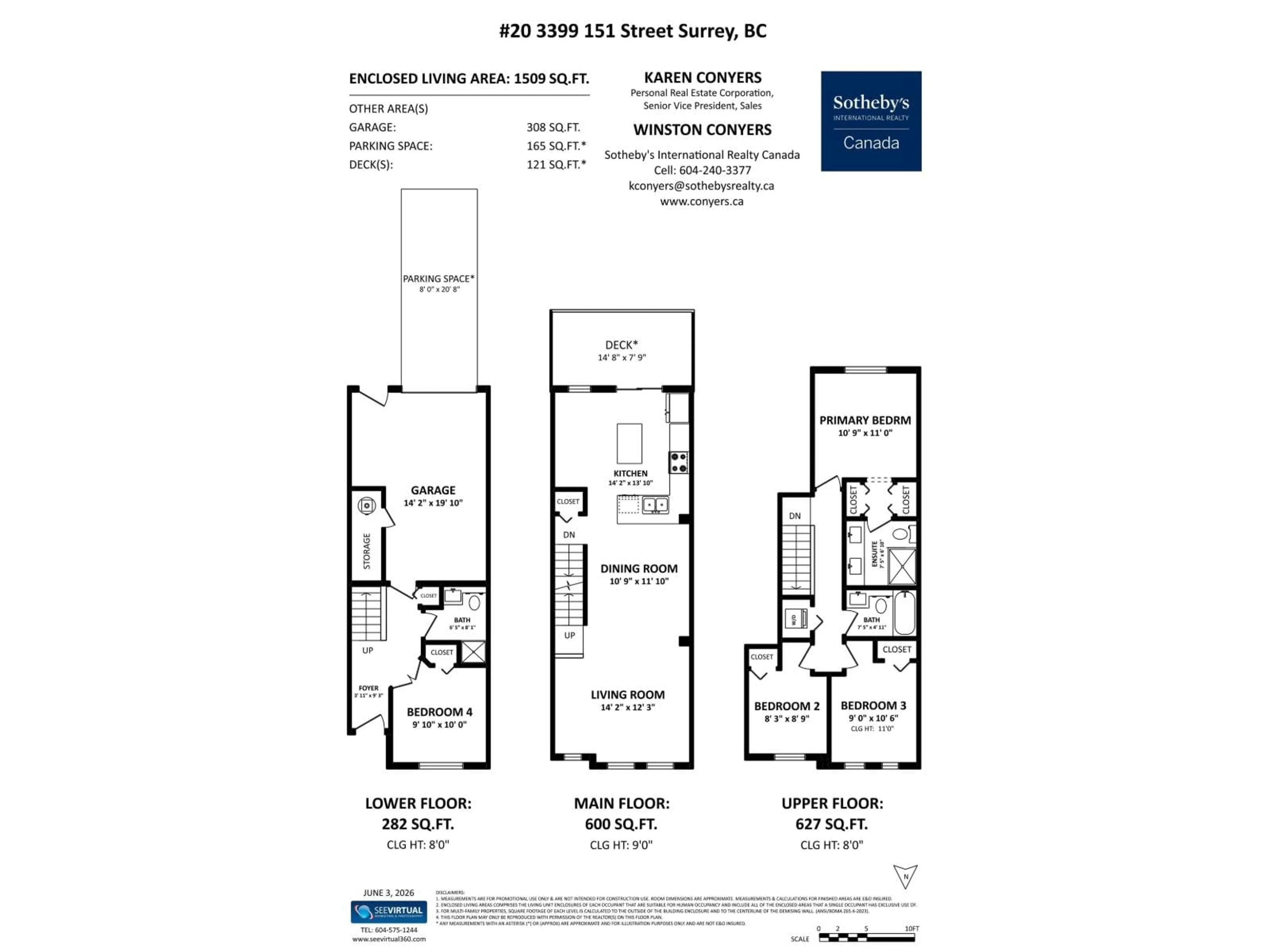 Floor plan for 20 - 3399 151ST STREET, Surrey British Columbia V3Z0L3