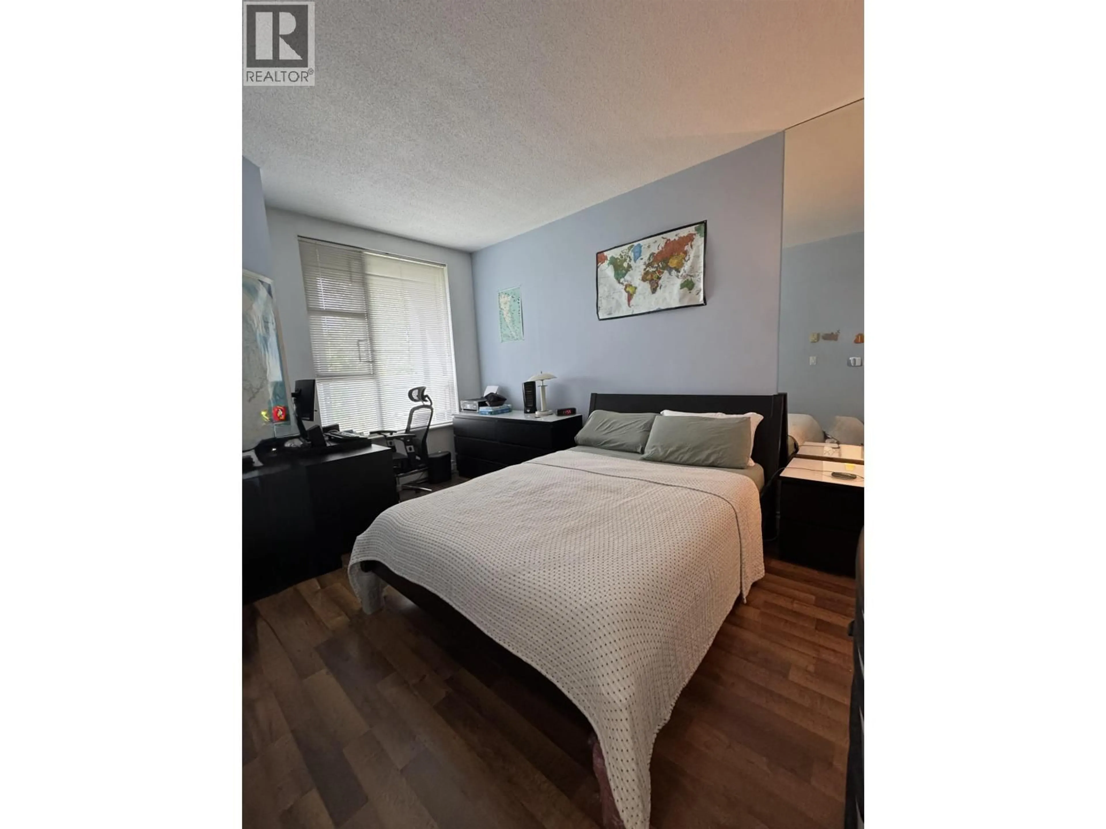 Bedroom with bed, wood/laminate floor for 510 - 2268 REDBUD LANE, Vancouver British Columbia V6K4S6