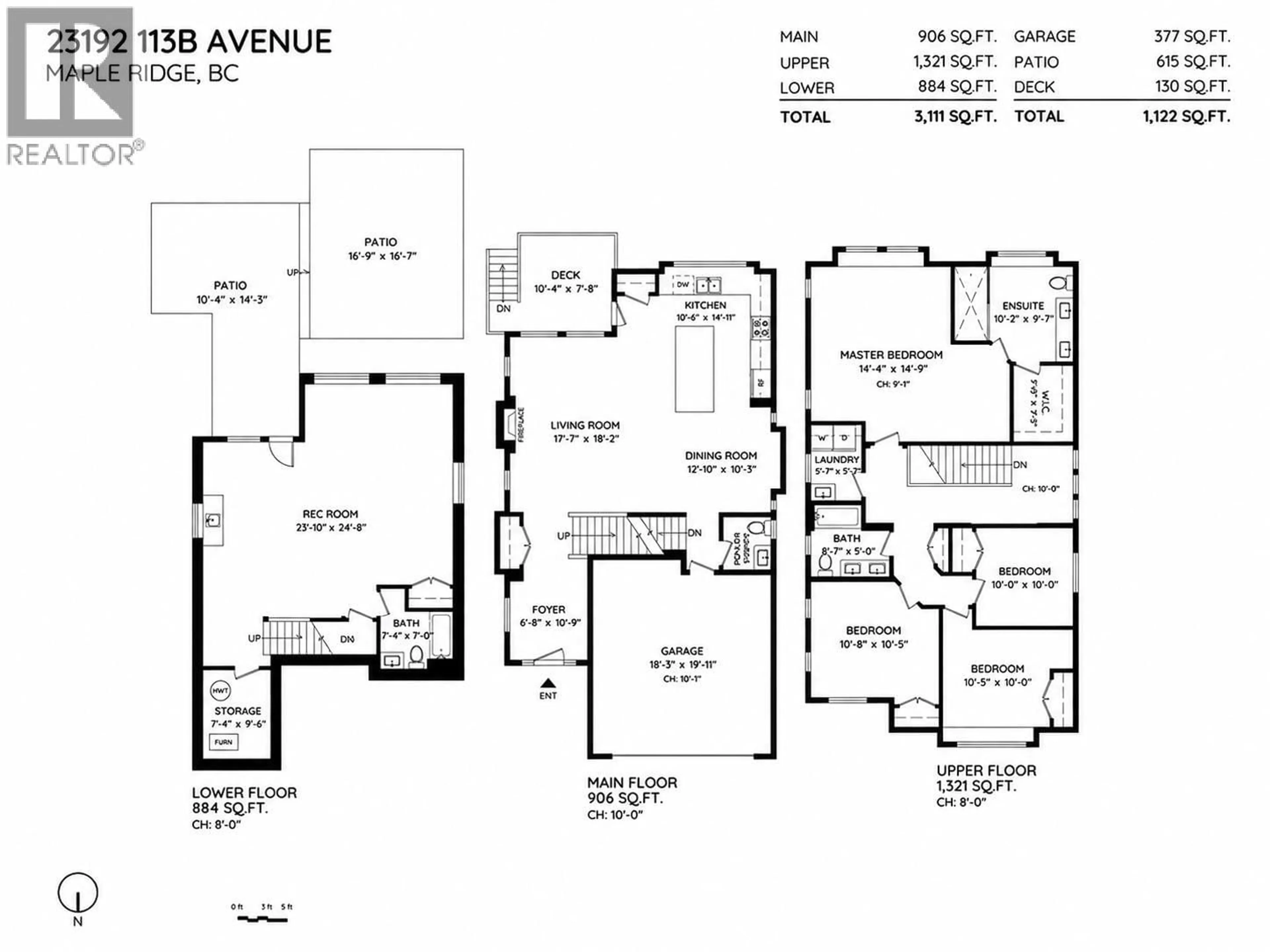 Floor plan for 23192 113B AVENUE, Maple Ridge British Columbia V2X4K6