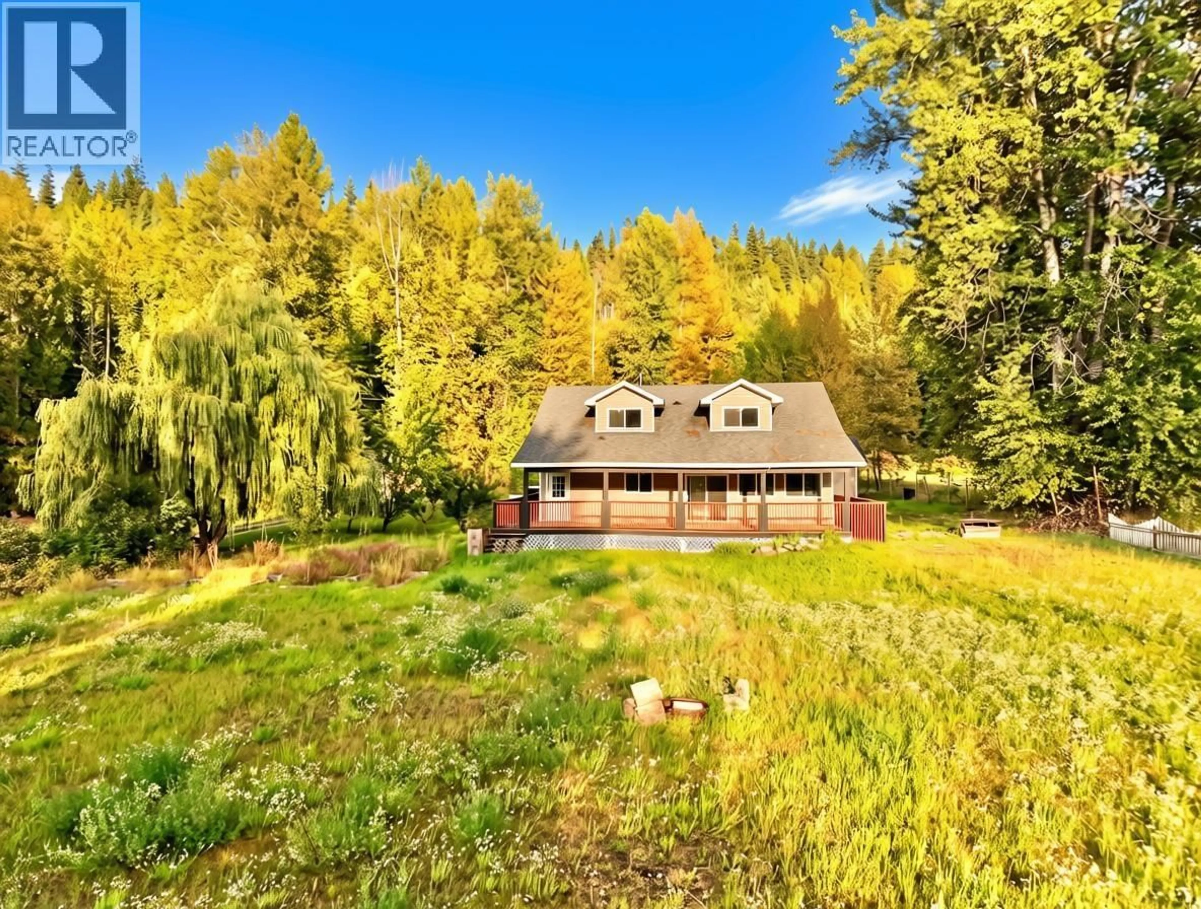 A pic from outside/outdoor area/front of a property/back of a property/a pic from drone, forest/trees view for 6017 CEDAR CREEK ROAD, Likely British Columbia V0L1N0