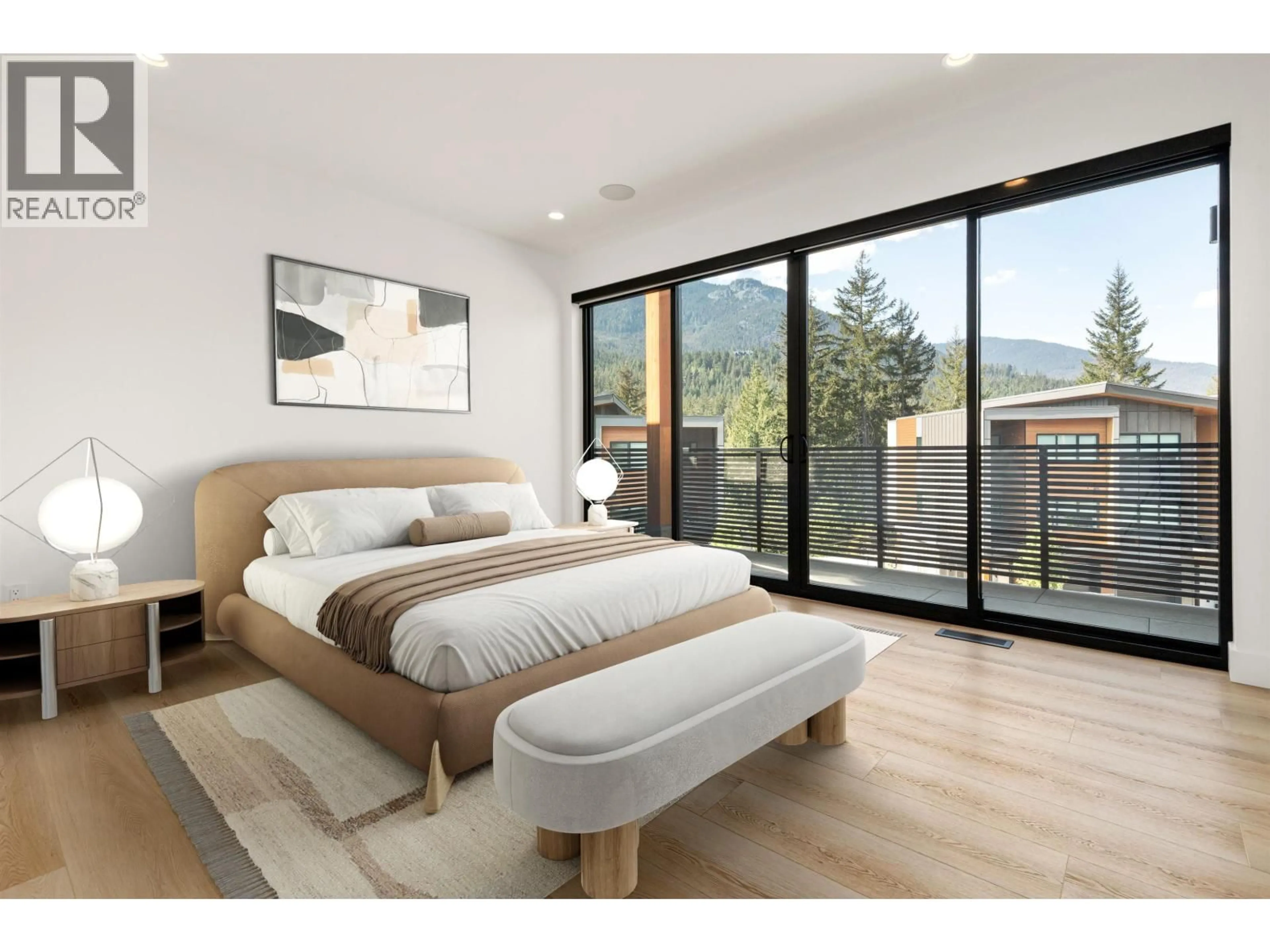 Bedroom with bed, wood/laminate floor for 16 - 2077 GARIBALDI WAY, Whistler British Columbia V0N1B2