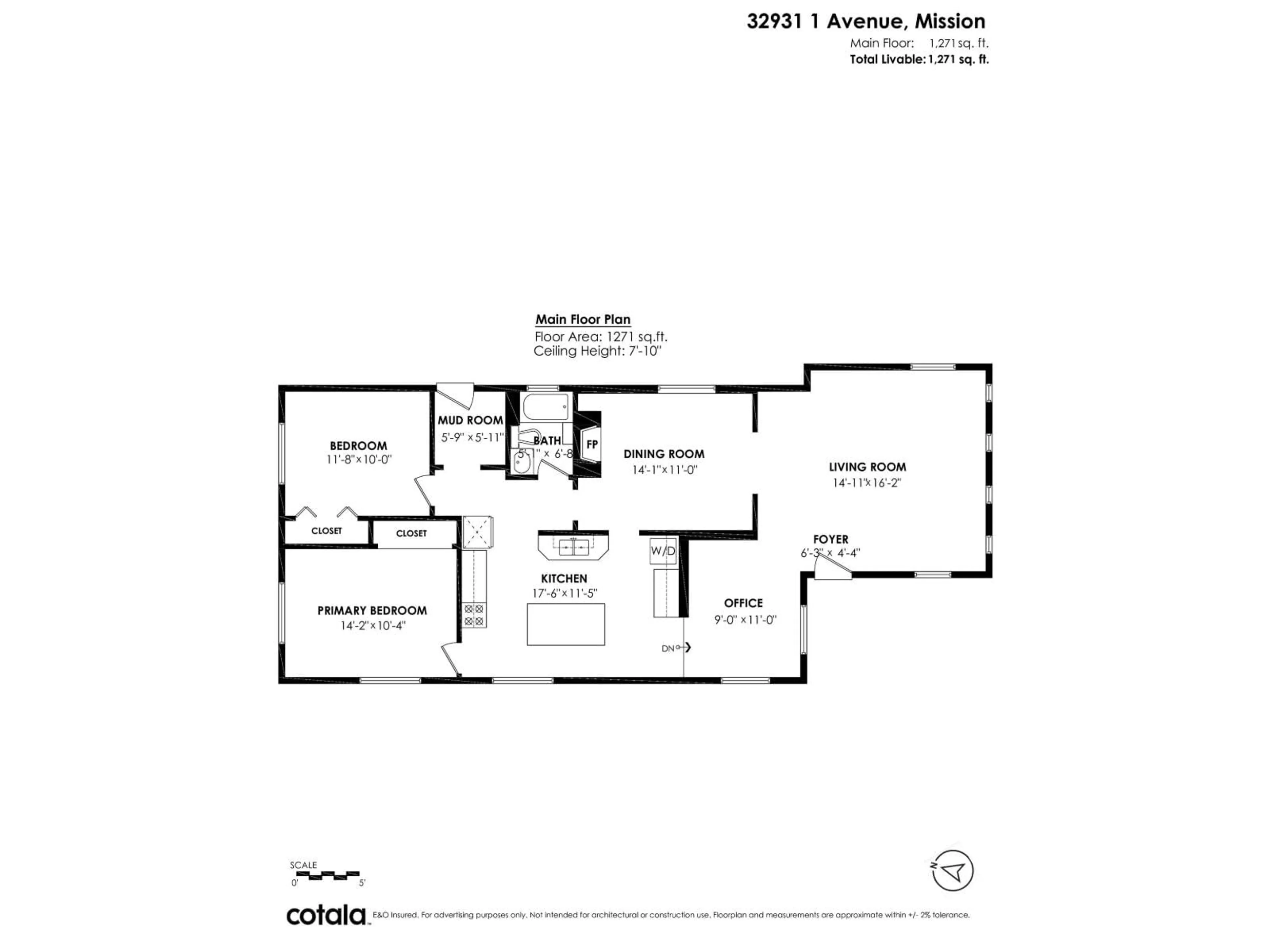 Floor plan for 32931 1 AVENUE, Mission British Columbia V2V1E9