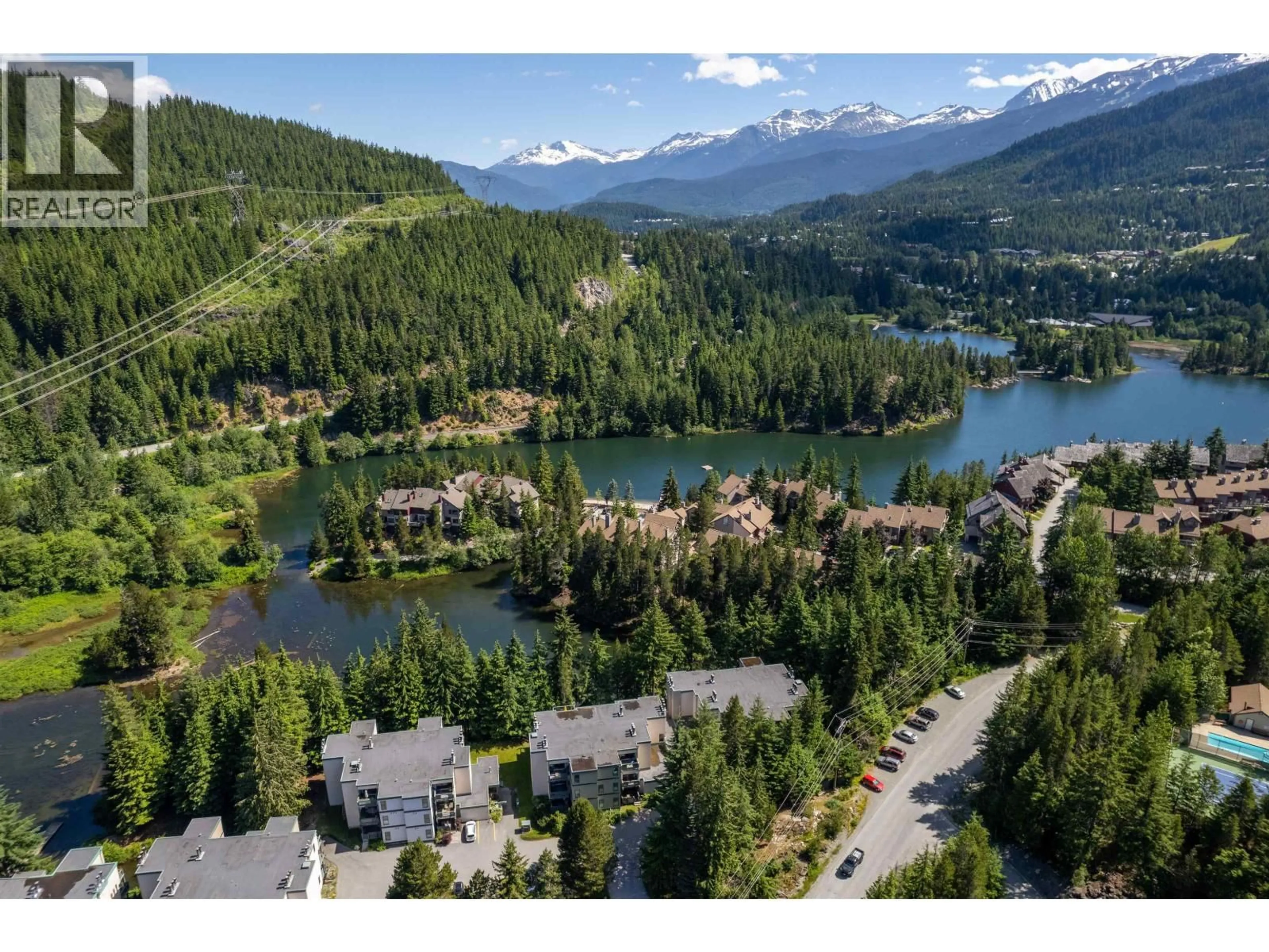 A pic from outside/outdoor area/front of a property/back of a property/a pic from drone, water/lake/river/ocean view for CP2 - 1400 ALTA LAKE ROAD, Whistler British Columbia V8E0G9