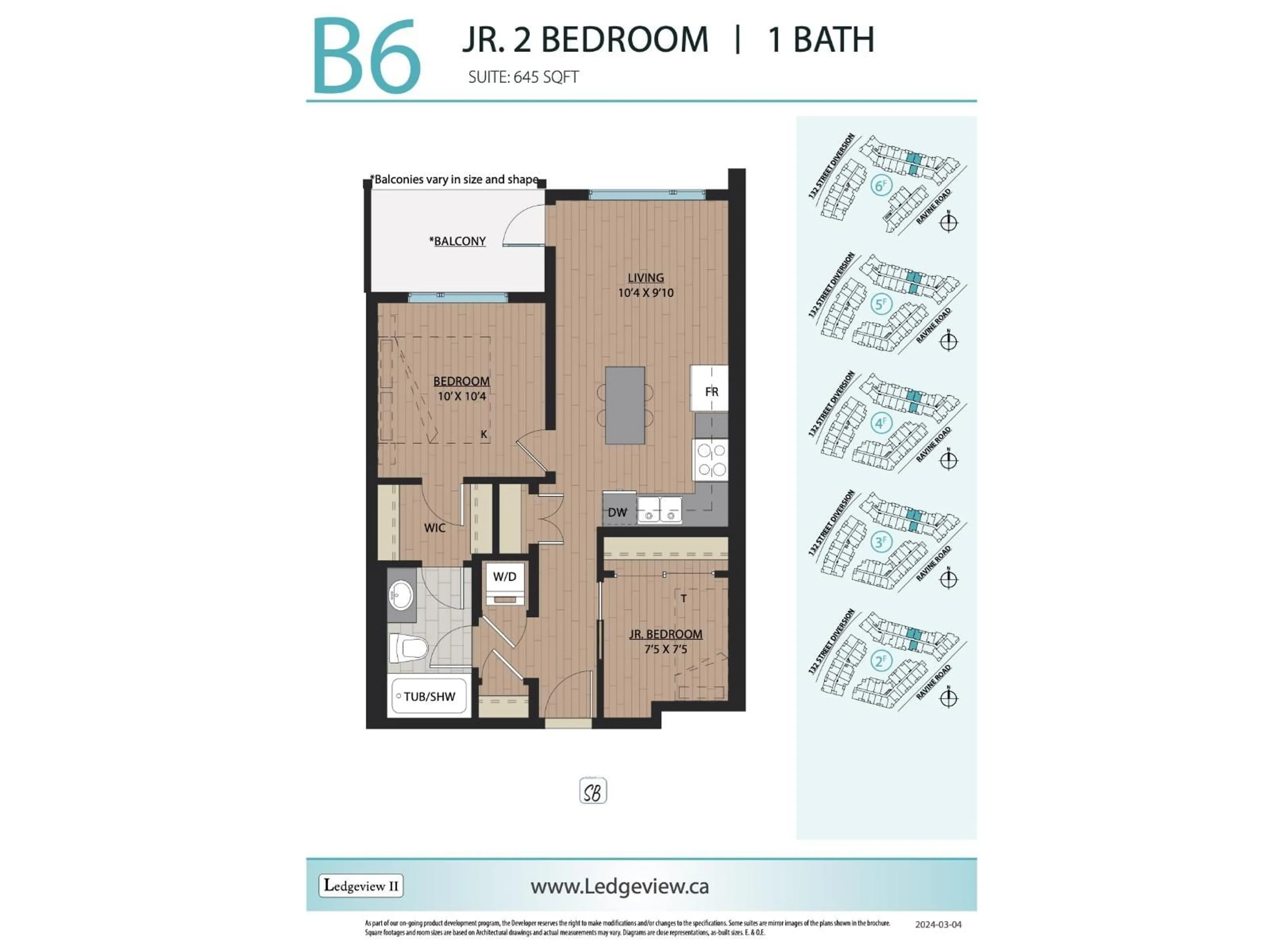 Floor plan for 318 - 11063 RAVINE ROAD, Surrey British Columbia V3T3X5