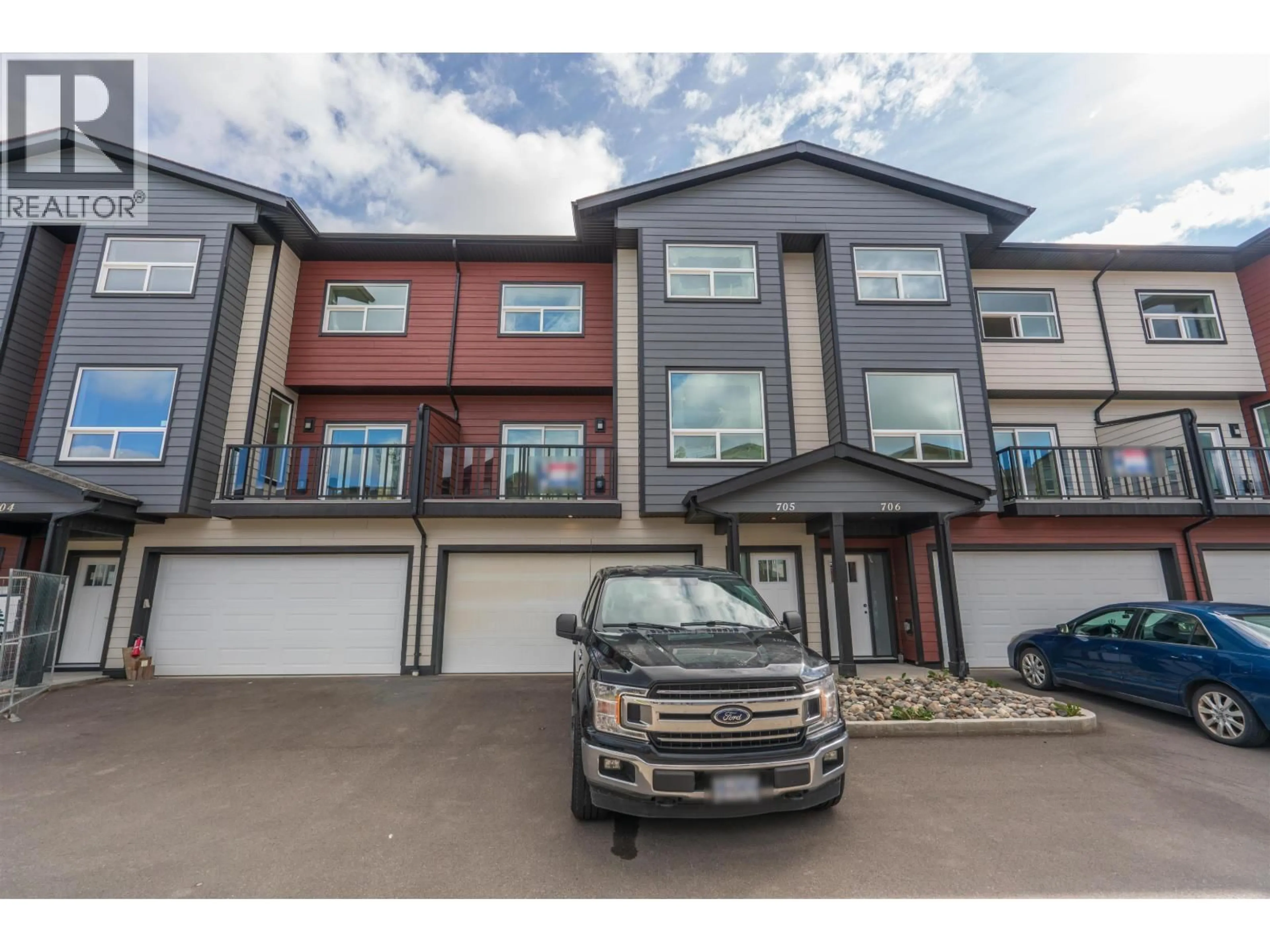 A pic from outside/outdoor area/front of a property/back of a property/a pic from drone, street for 705 - 7000 HUSBAND DRIVE, Prince George British Columbia V2N0K2