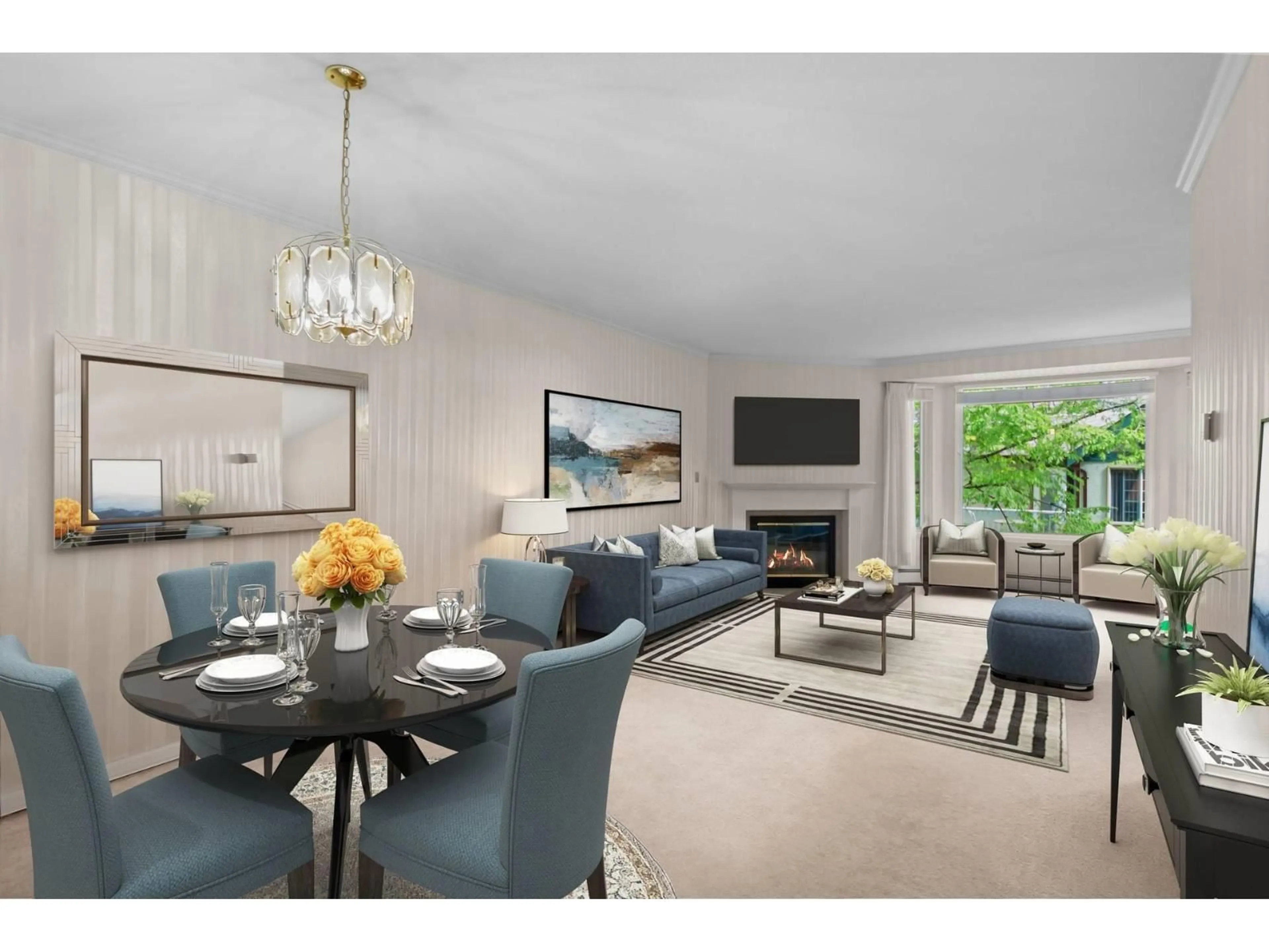 Living room with furniture, unknown for 313 - 15300 17 AVENUE, Surrey British Columbia V4A8Y6
