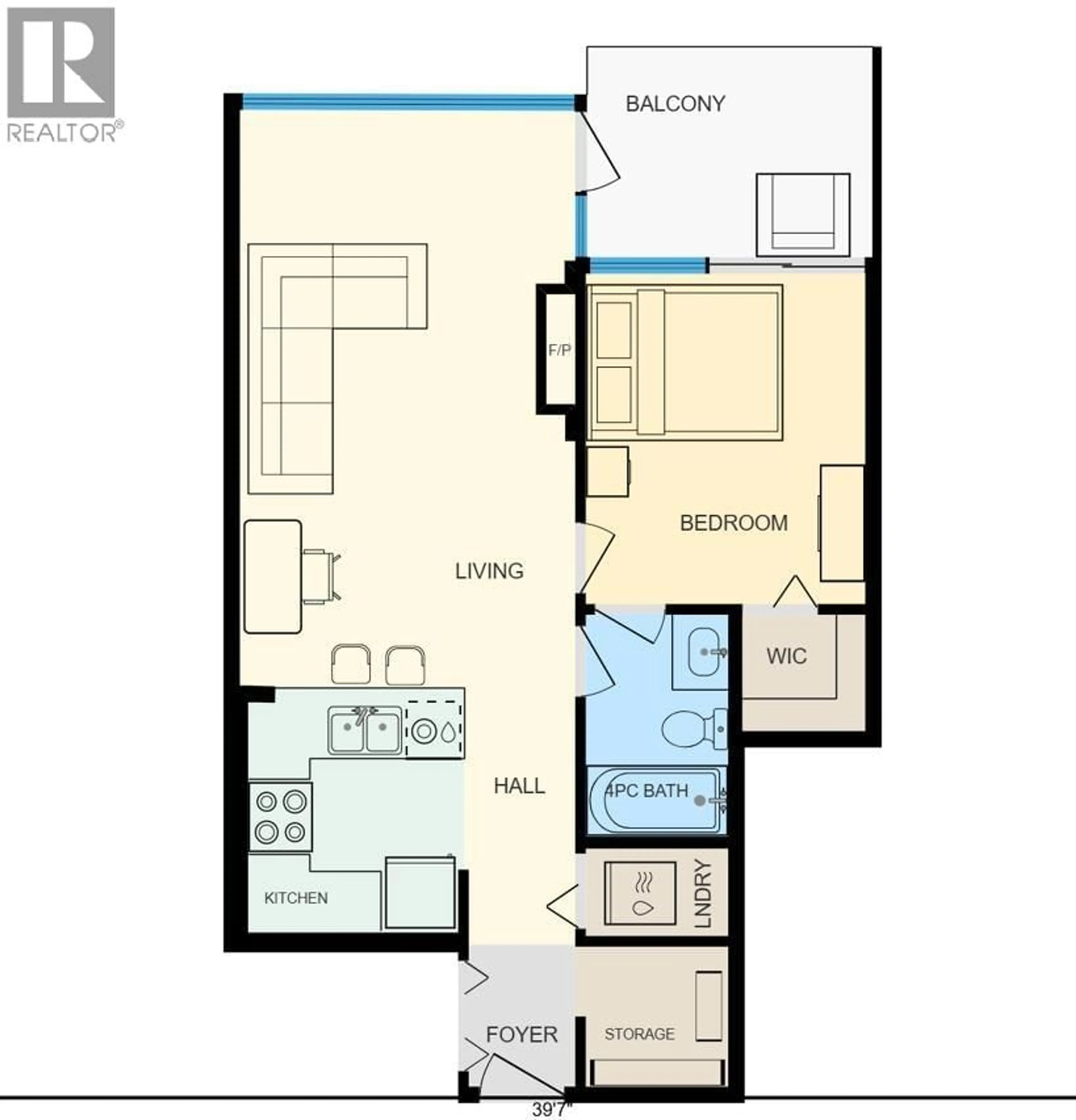 Floor plan for 1006 - 39 SIXTH STREET, New Westminster British Columbia V3L0B3