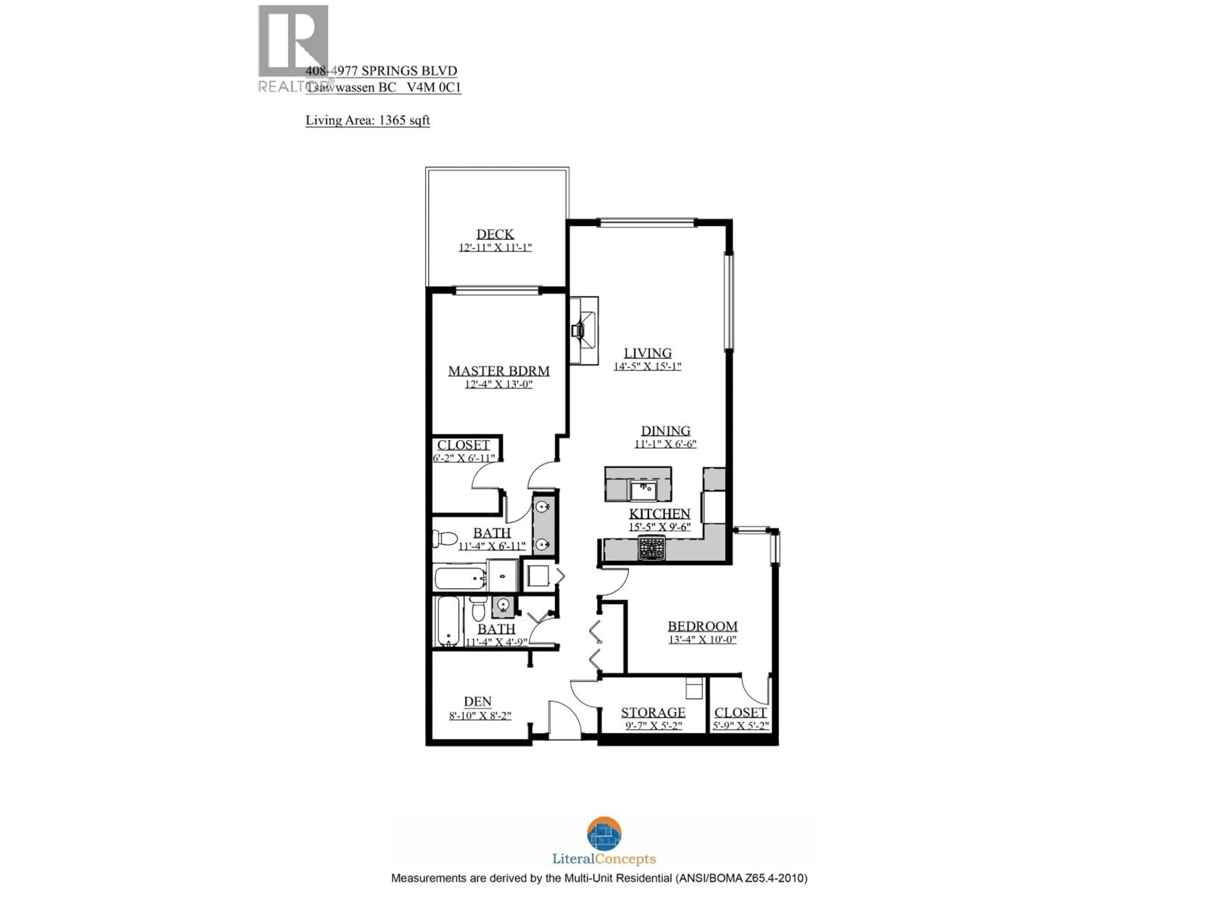 Floor plan for 408 - 4977 SPRINGS BOULEVARD, Delta British Columbia V4M0C1